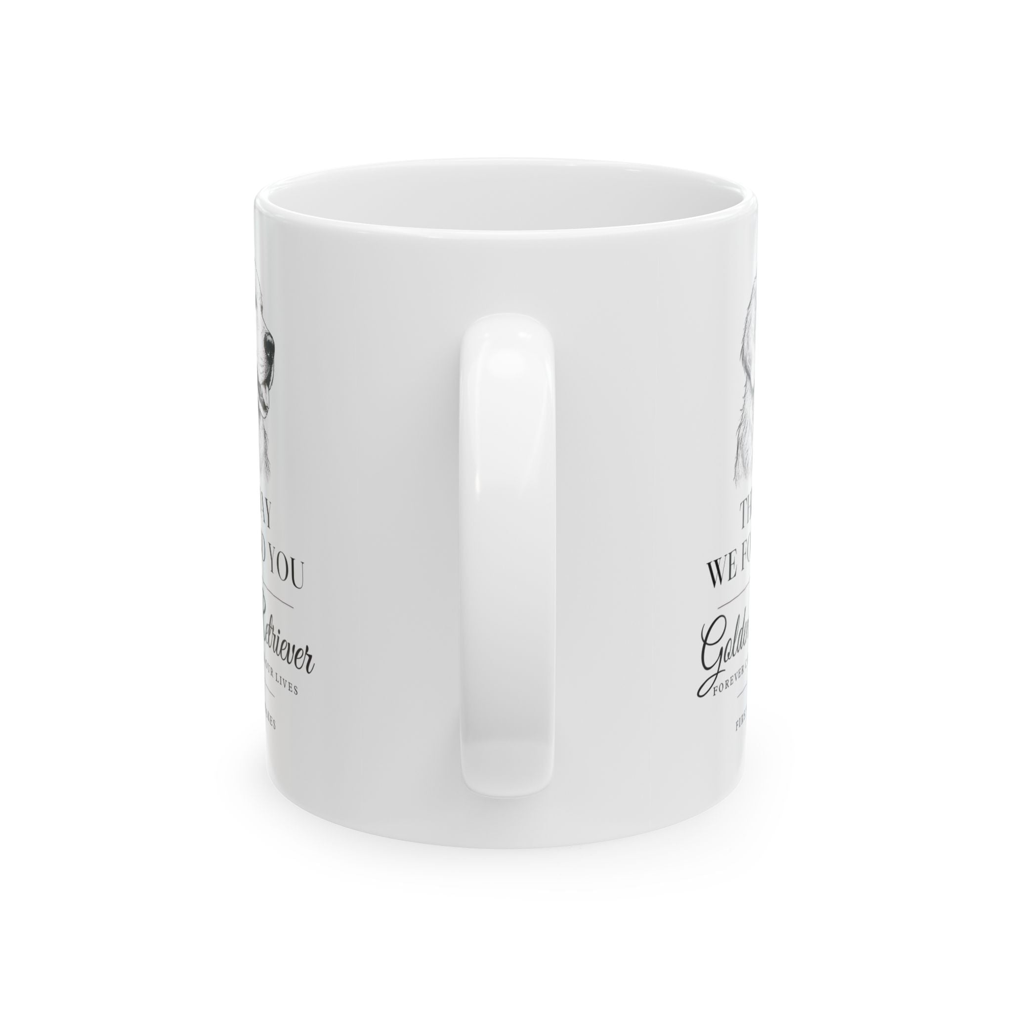 Golden Retriever 'The Day We Found You' Personalized Mug — Custom Gotcha Day Coffee Cup (11oz/15oz)
