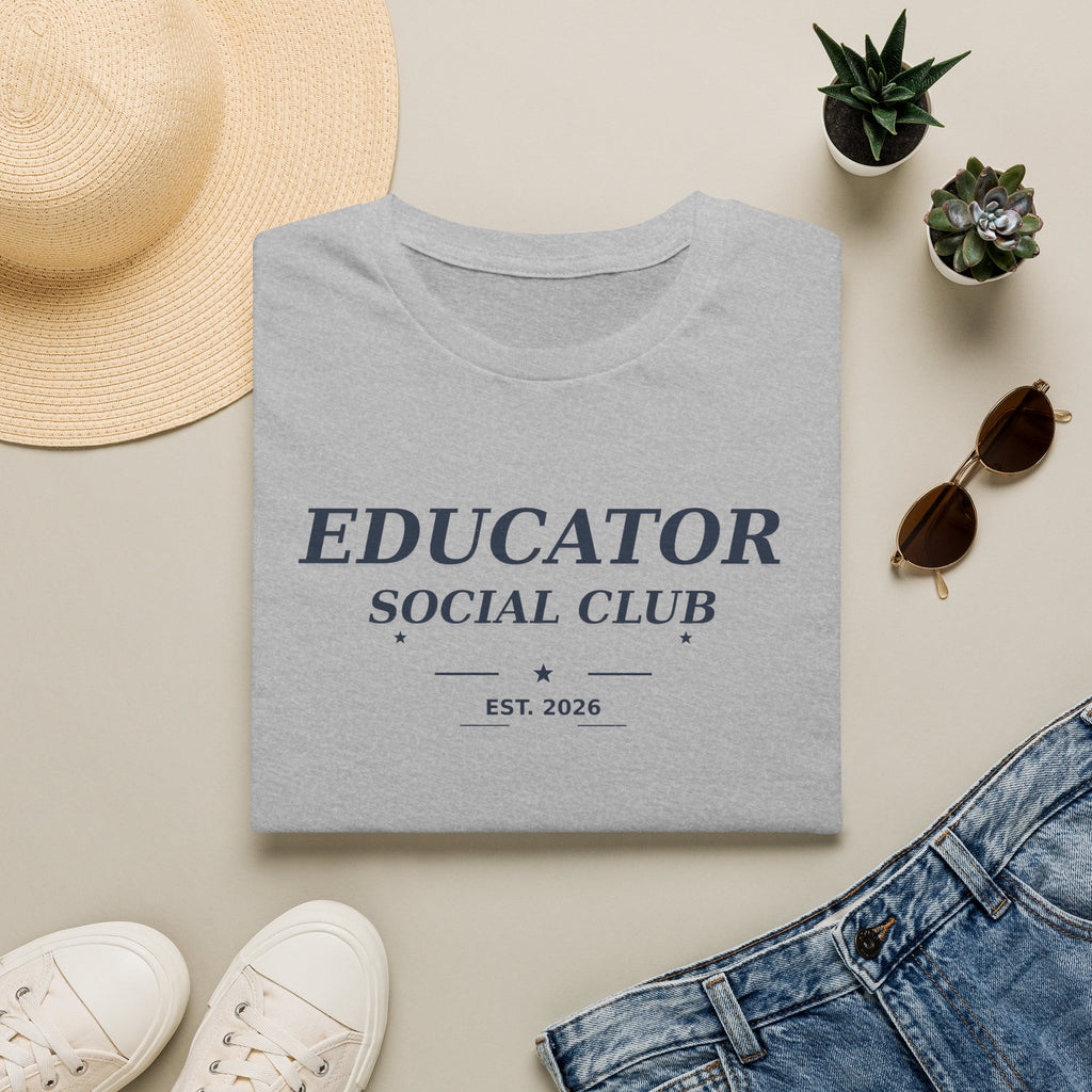 Teacher Graphic Tee Unisex — Classroom Social Club Vintage Comfort T-Shirt 6 phrases 6 different colors