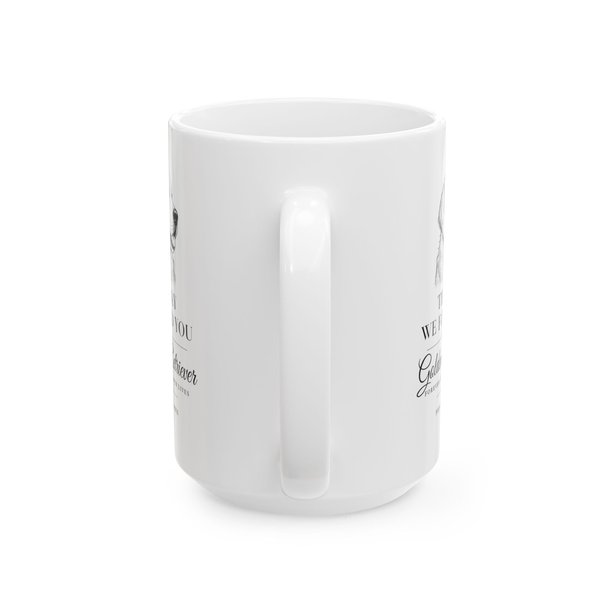 Golden Retriever 'The Day We Found You' Personalized Mug — Custom Gotcha Day Coffee Cup (11oz/15oz)
