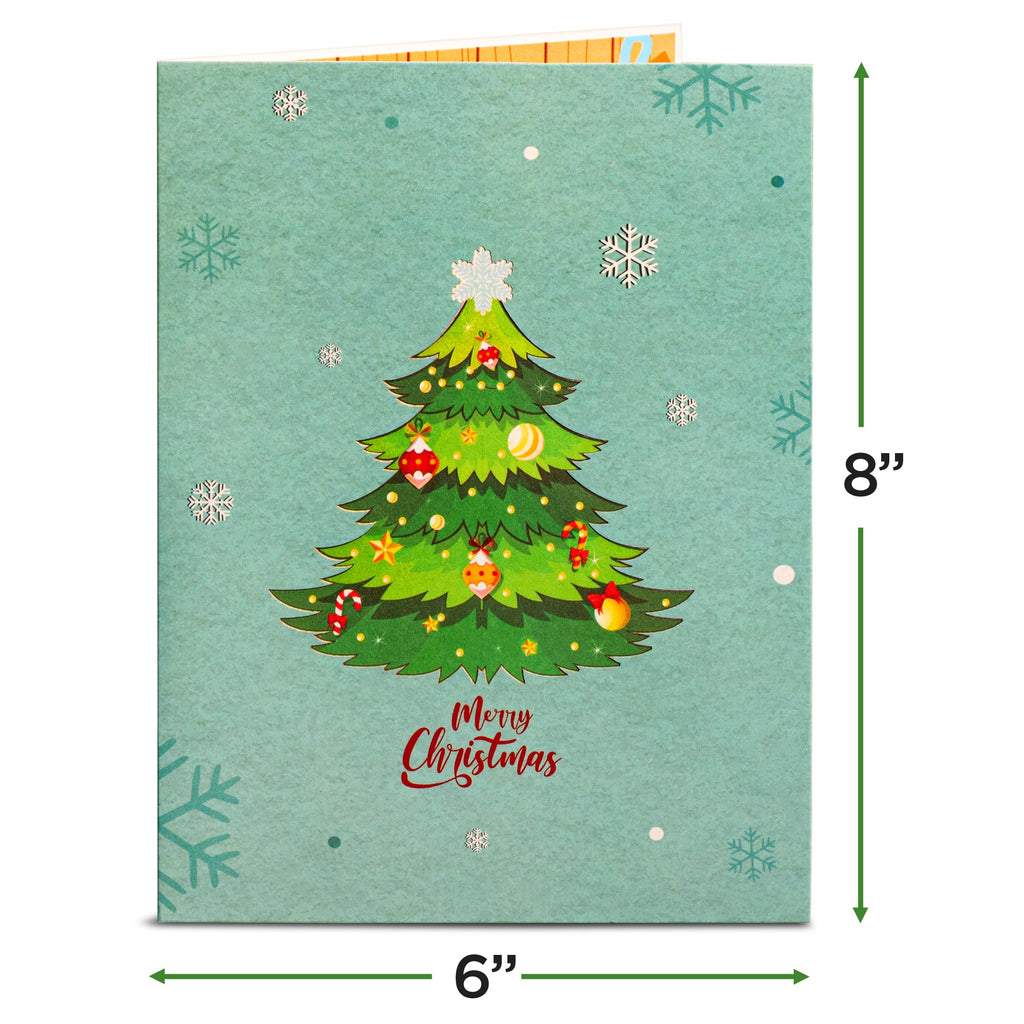 Christmas Tree 3D Pop Up Card – Eco-Friendly, Recycled Materials
