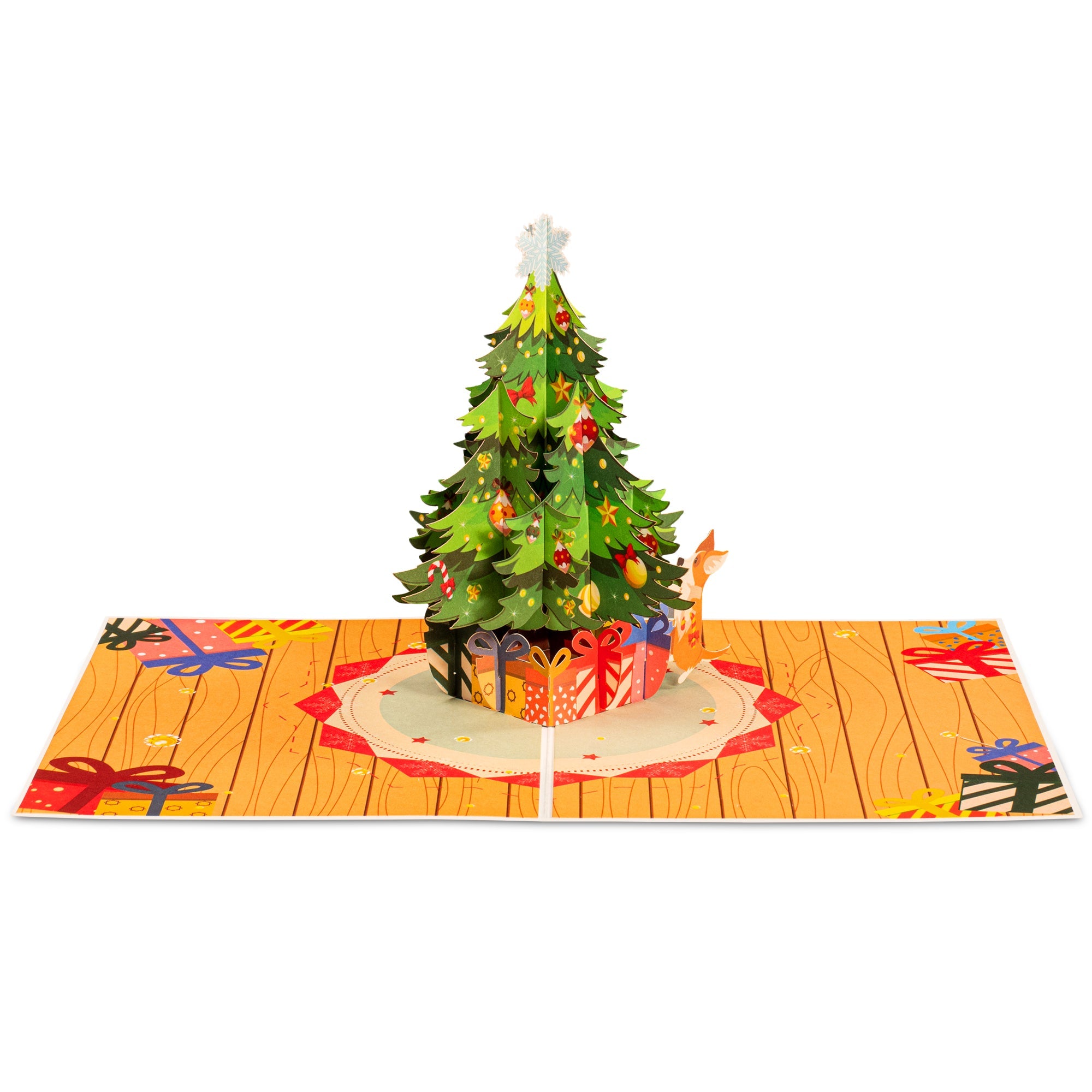 Christmas Tree 3D Pop Up Card – Eco-Friendly, Recycled Materials