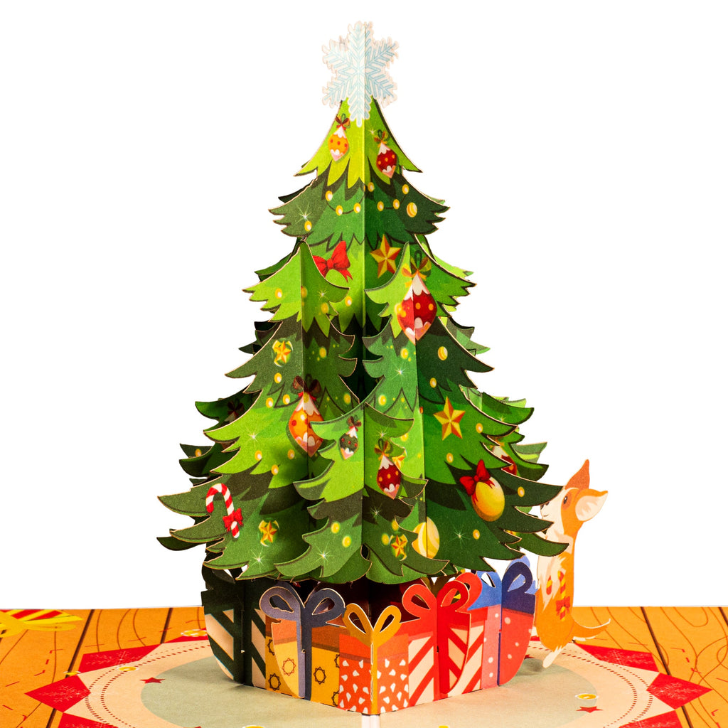 Christmas Tree 3D Pop Up Card – Eco-Friendly, Recycled Materials