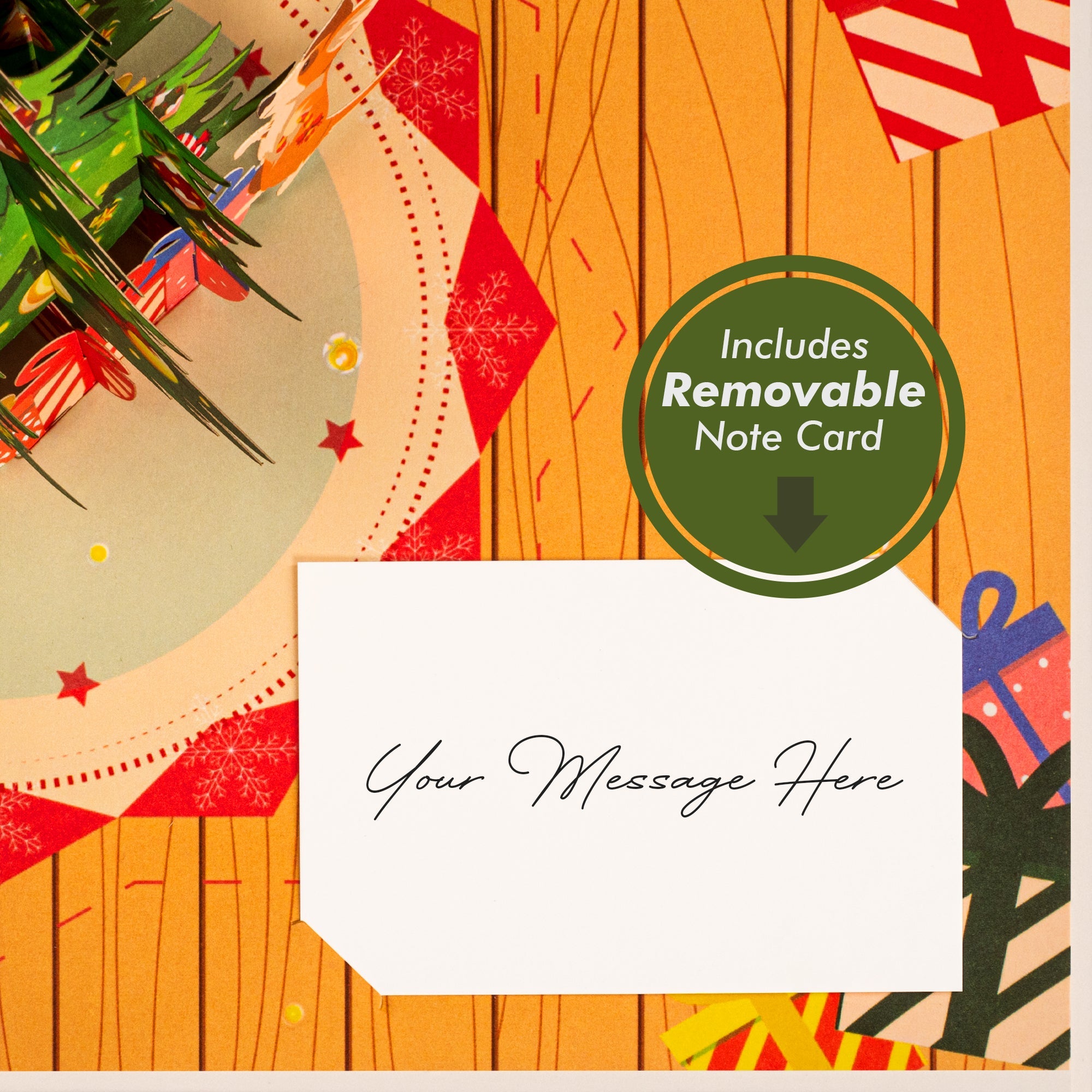 Christmas Tree 3D Pop Up Card – Eco-Friendly, Recycled Materials