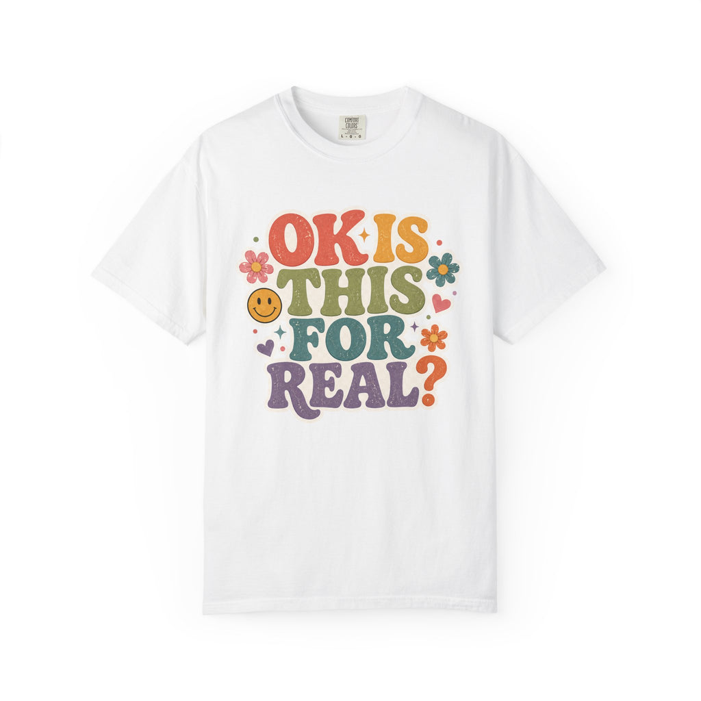 Teacher Rainbow Graphic T-Shirt — Cute School Apple & Pencil Design