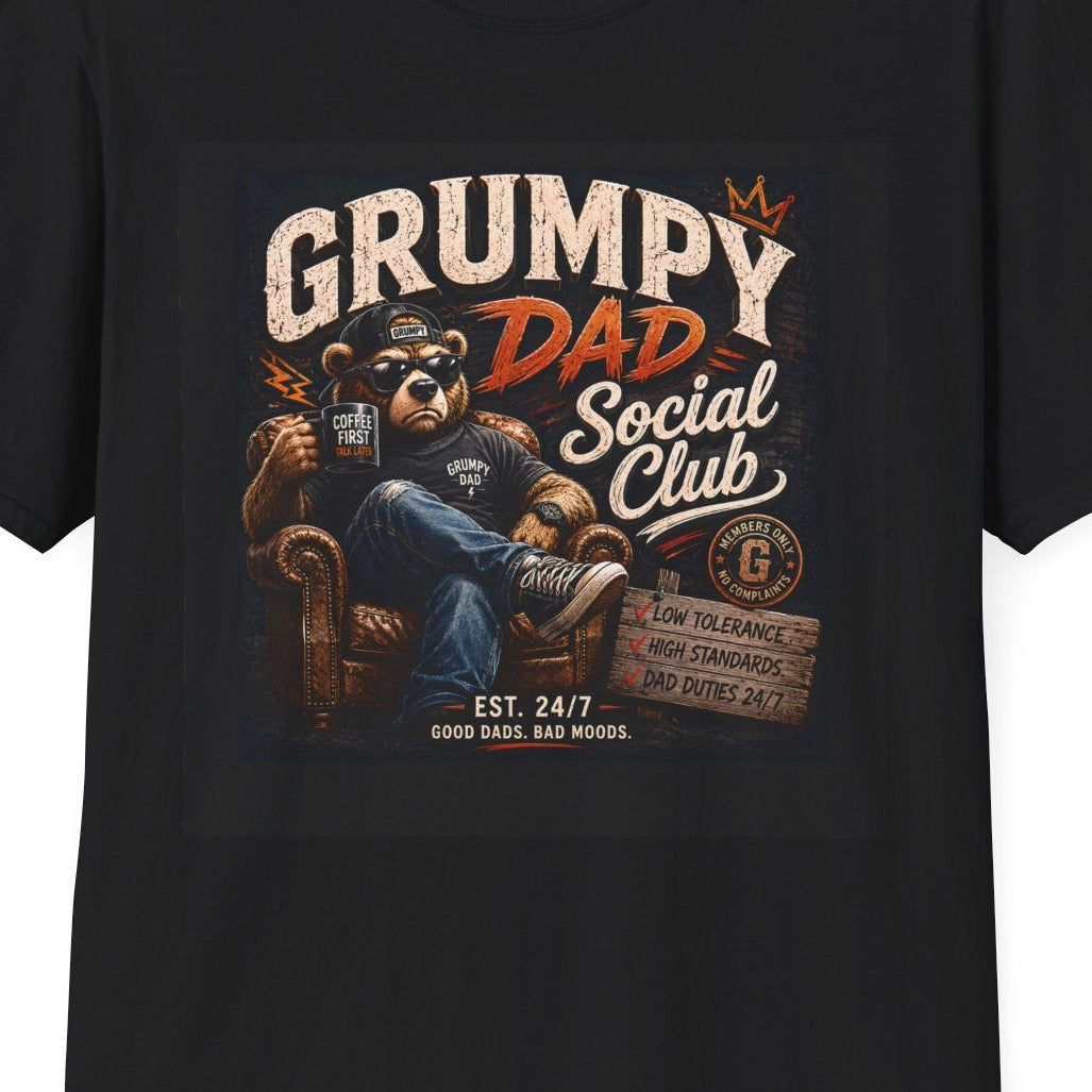Grumpy Dad Social Club T-Shirt — Funny Fathers Day Tee