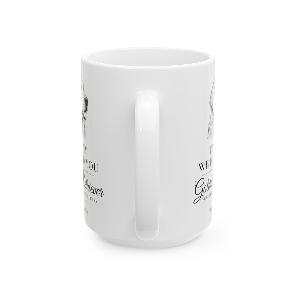 Golden Retriever 'The Day We Found You' Personalized Mug — Custom Gotcha Day Coffee Cup (11oz/15oz)