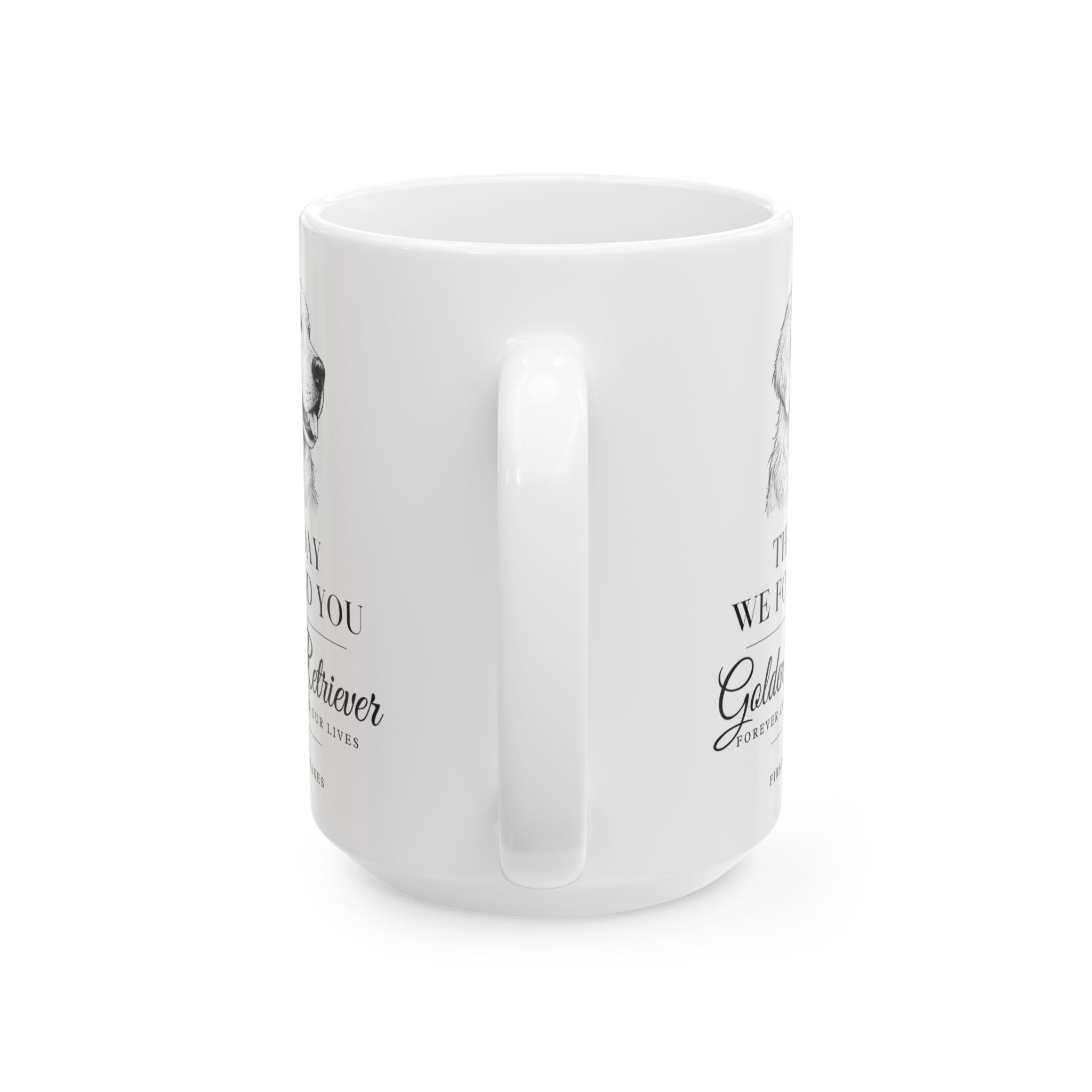 Golden Retriever 'The Day We Found You' Personalized Mug — Custom Gotcha Day Coffee Cup (11oz/15oz)