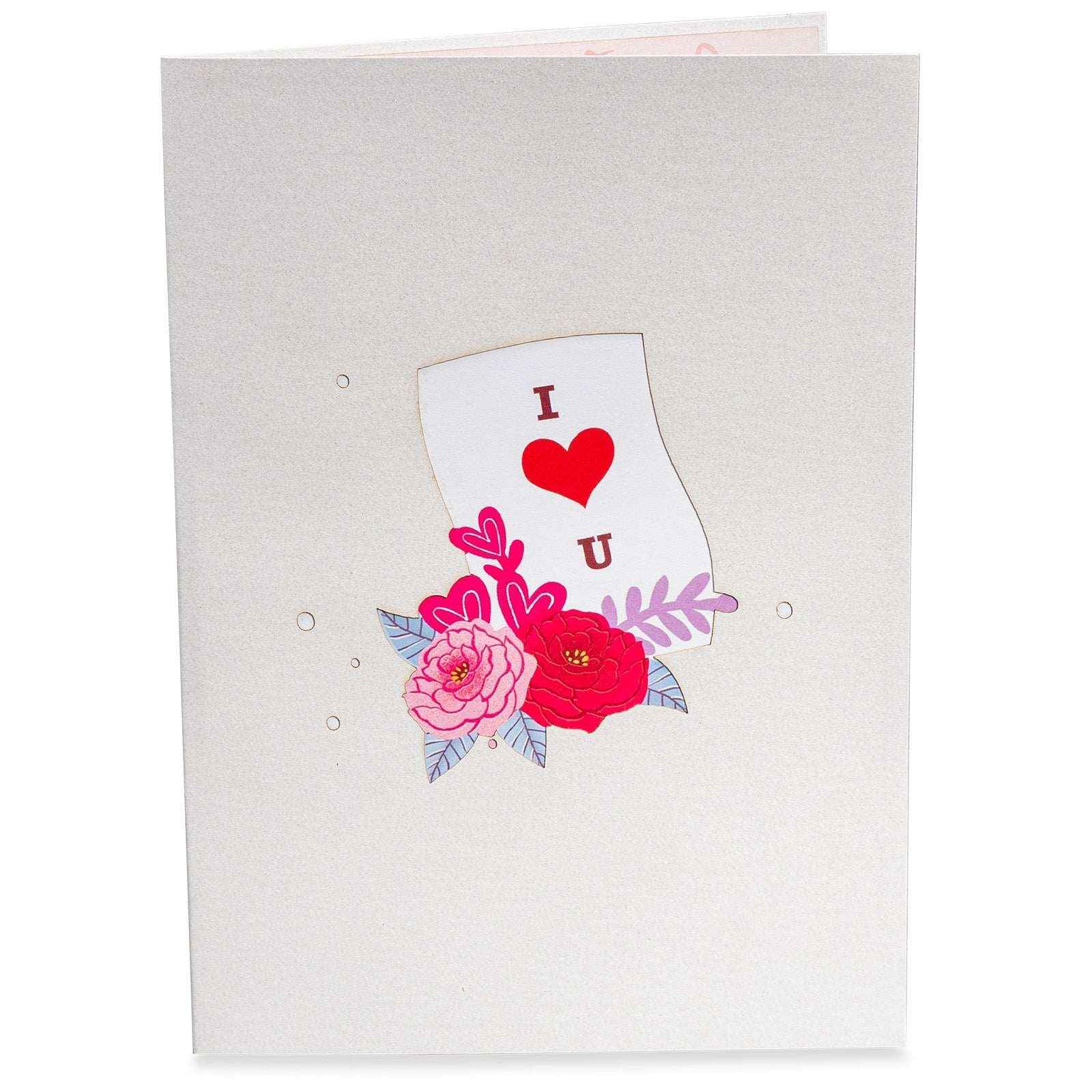 Love Typewriter Pop Up Card - 5" x 7"