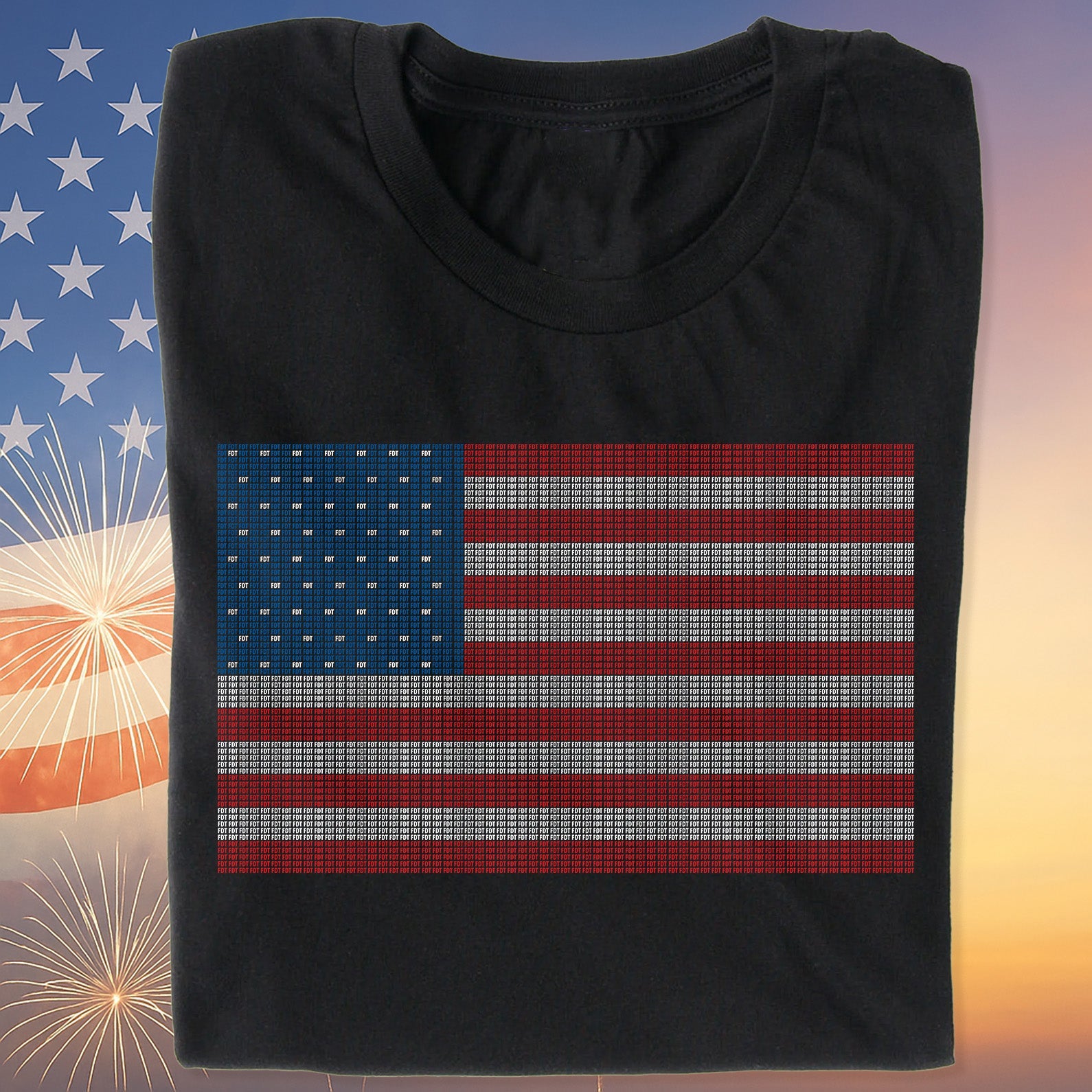 Dezentes FDT-USA-Flagge-Shirt | USA-Flagge-Shirt zum 4. Juli | Anti-Trump Politisches Shirt | Independence Day Shirt 682549