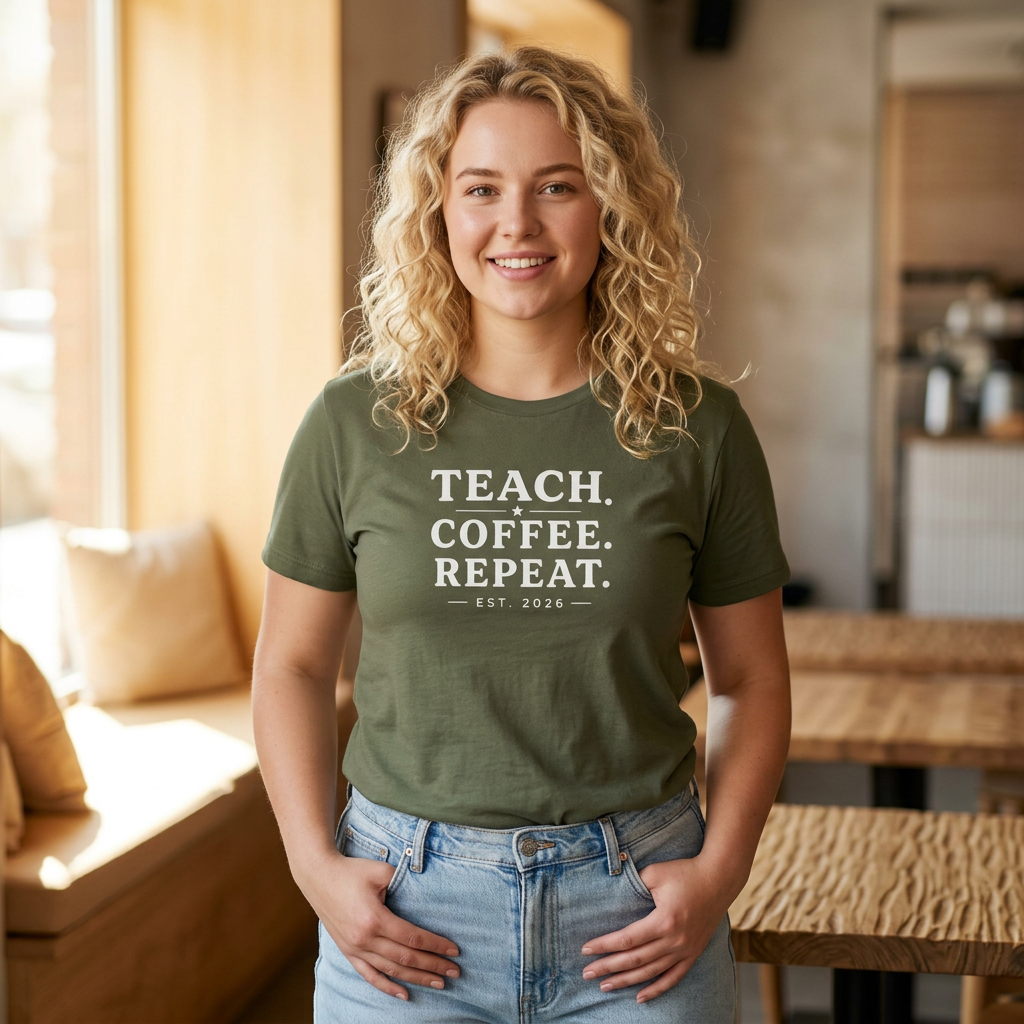 Teacher Graphic Tee Unisex — Classroom Social Club Vintage Comfort T-Shirt 6 phrases 6 different colors