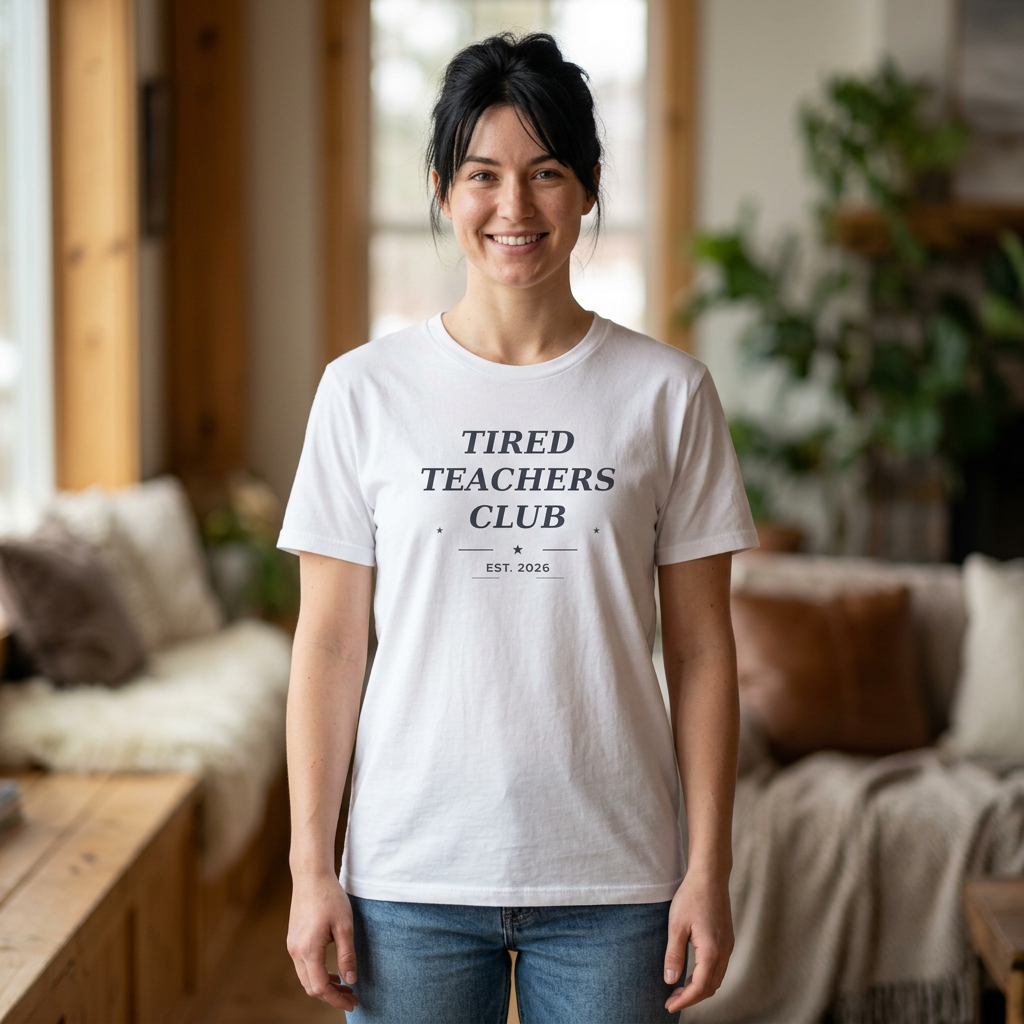 Teacher Graphic Tee Unisex — Classroom Social Club Vintage Comfort T-Shirt 6 phrases 6 different colors