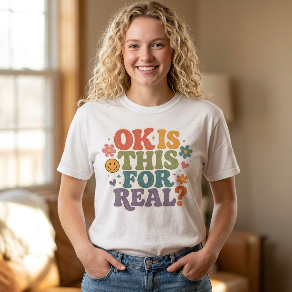 Teacher Rainbow Graphic T-Shirt — Cute School Apple & Pencil Design