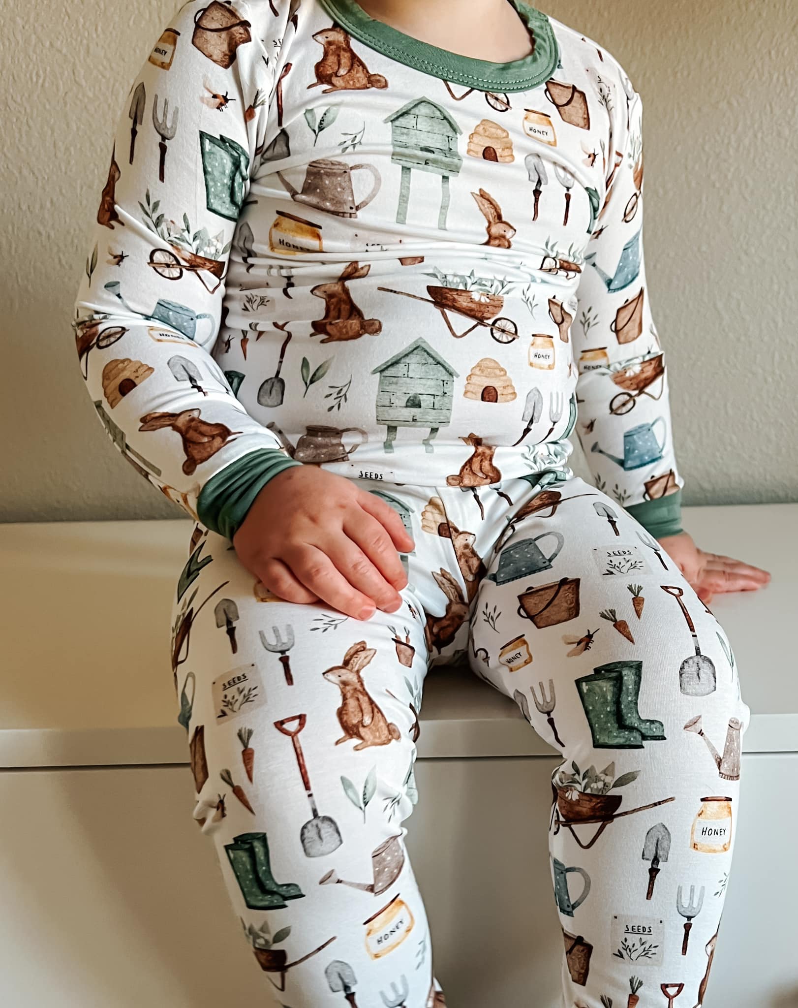 Cottontail Garden 2-teiliger Bambus-Pyjama