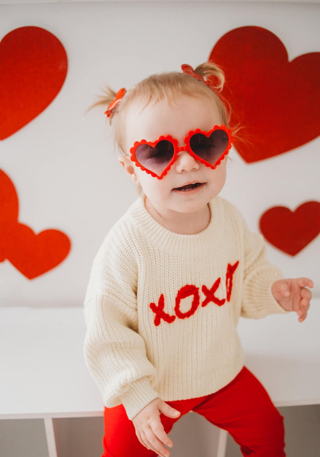 XOXO handbestickter Pullover