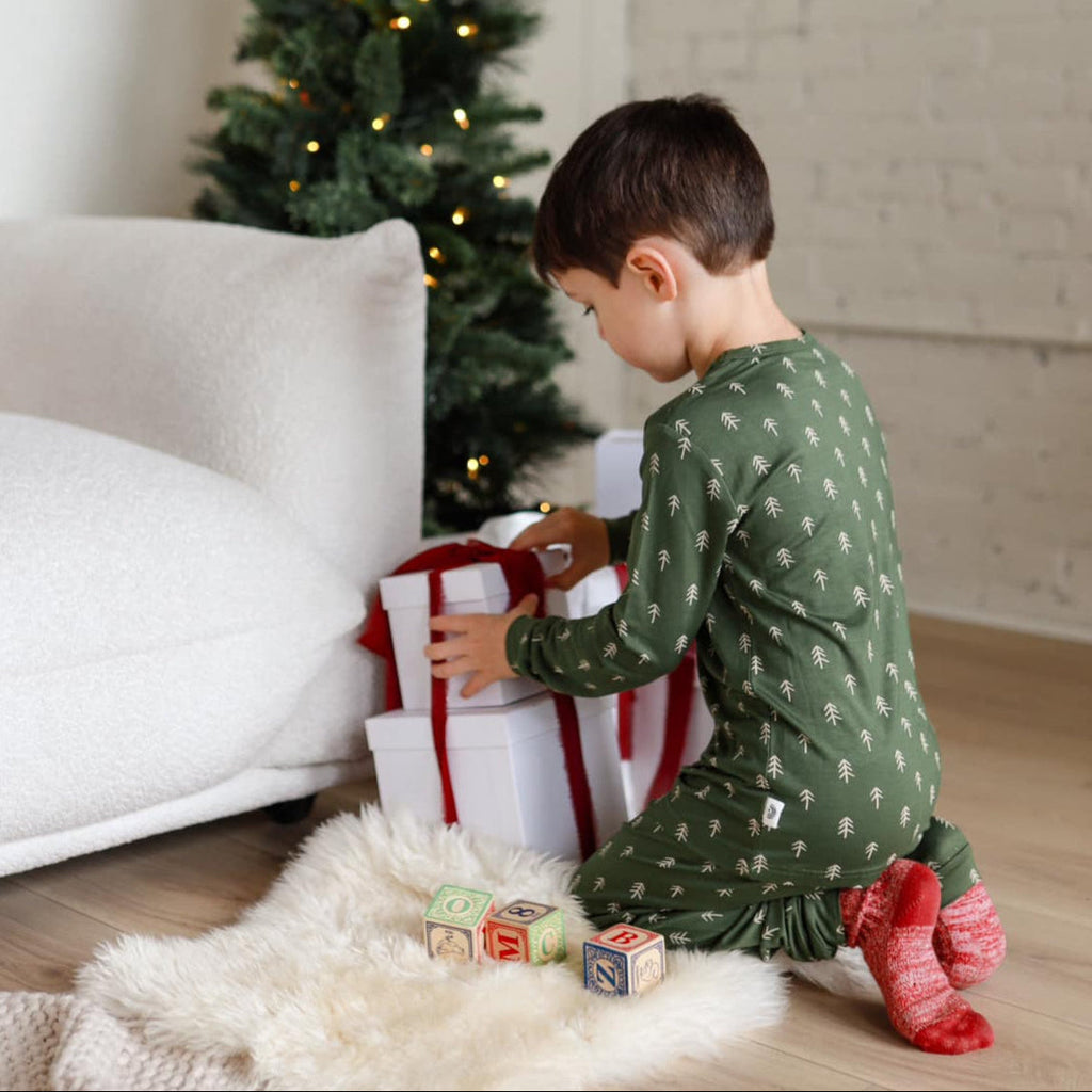 Weihnachtsbaum-Bambus-Pyjama – 2-teiliges Set
