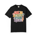 Teacher Rainbow Graphic T-Shirt — Cute School Apple & Pencil Design