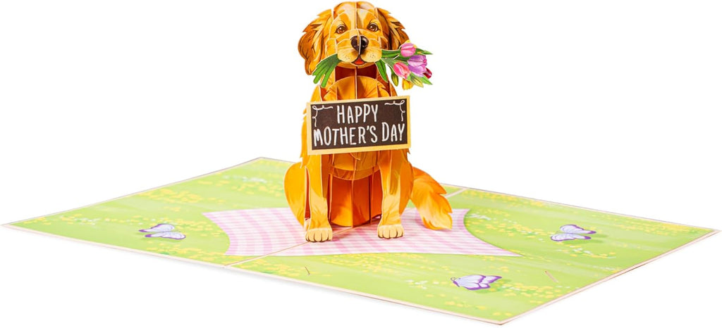 Happy Mother's Day Hund 3D Pop-Up Karte – 12,7 x 17,8 cm