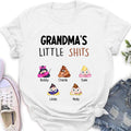 Personalisiertes Lustiges T-Shirt/Hoodie – Geschenkidee für Mama/Papa/Opa/Oma – Bis zu 5 Kinder – Omas kleine Scheißerchen