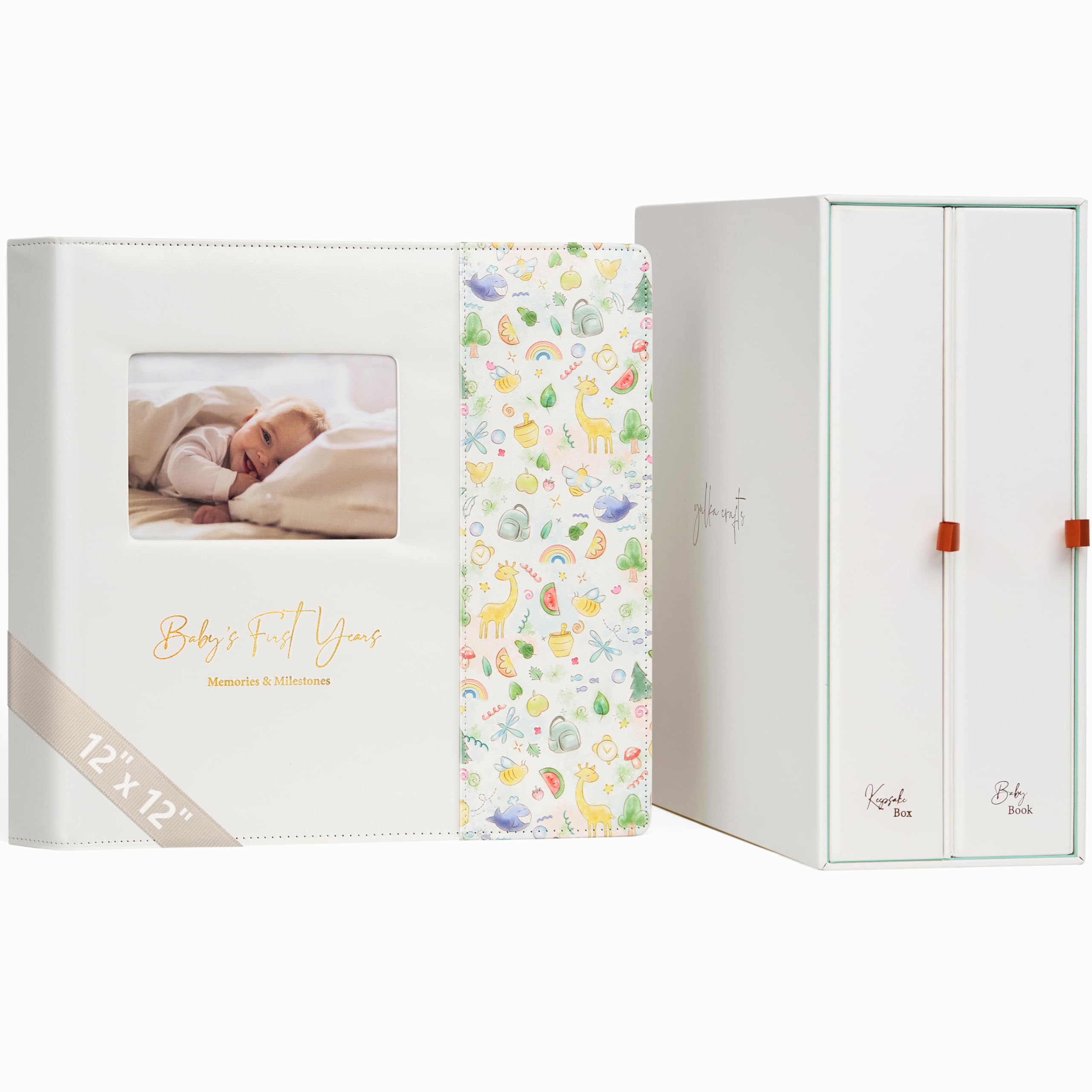 Keepsake Baby Memory Book — Leather-Bound Milestone Journal for Boys & Girls