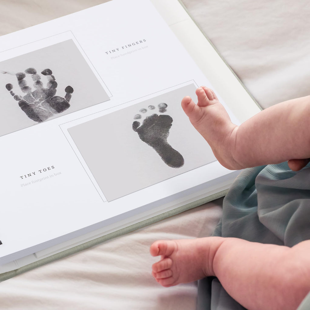 Keepsake Baby Memory Book for Boys and Girls – Timeless First 5 Year Baby Book – Neutral Journal Scrapbook or Photo Album - Record a Milestone for Every Event from Birth to Age 5