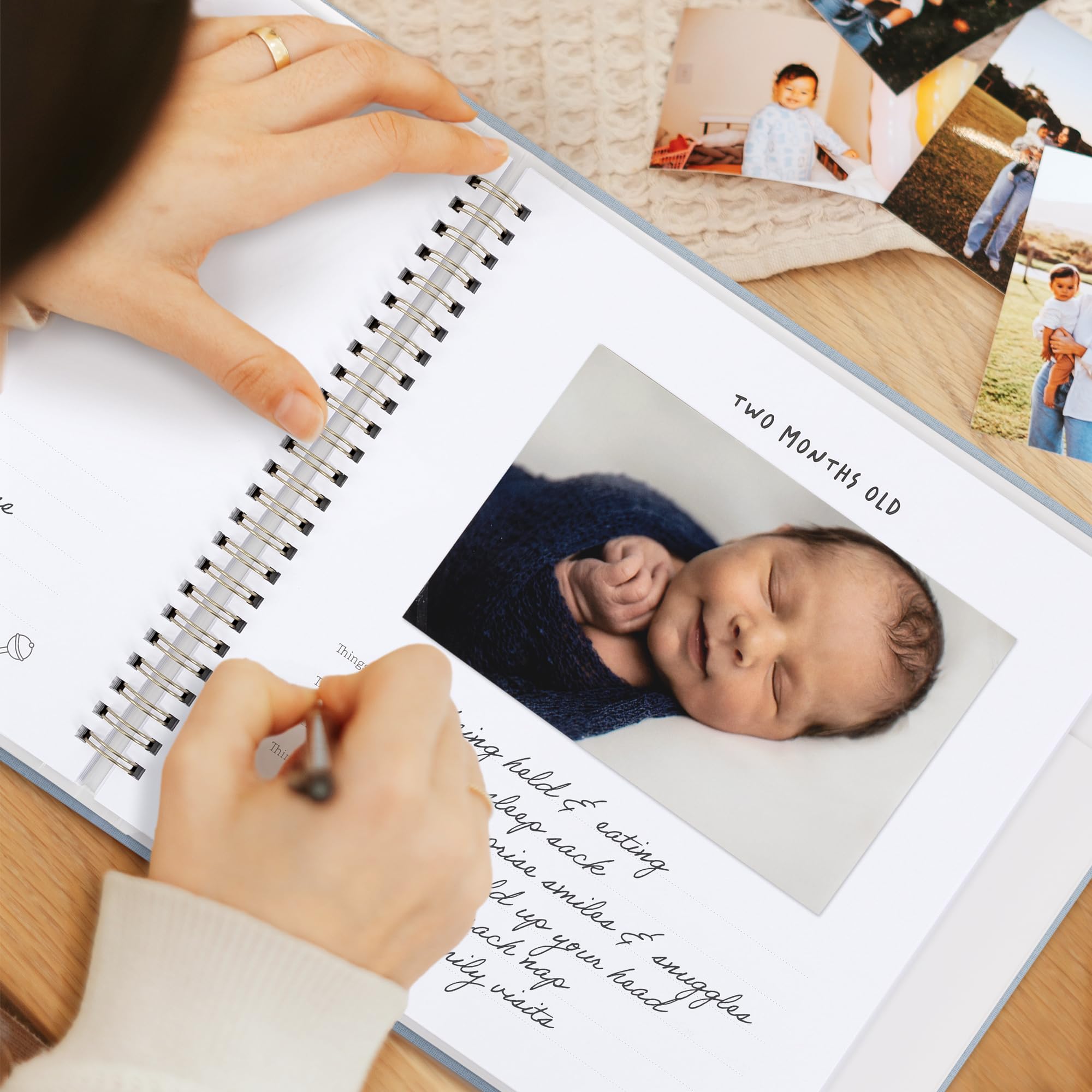 Keepsake Baby Memory Book for Boys and Girls – Timeless First 5 Year Baby Book – Neutral Journal Scrapbook or Photo Album - Record a Milestone for Every Event from Birth to Age 5