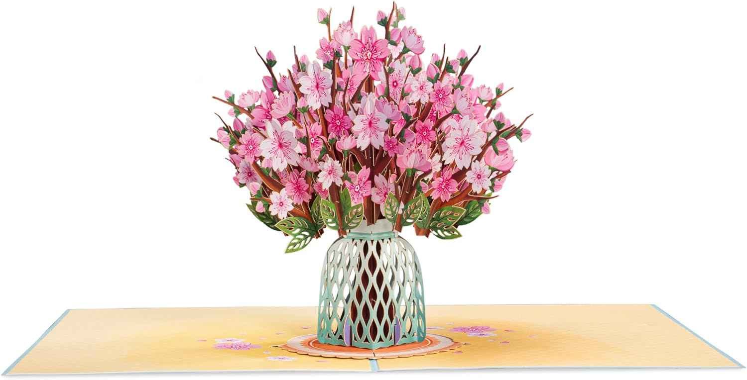 Überdimensionale Pop-up-Karte Kirschblüte mit Erinnerungsstück