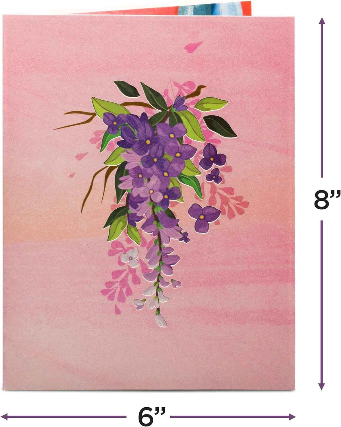 Wisteria 3D Pop Up Card – Eco-Friendly, Made from Recycled Materials