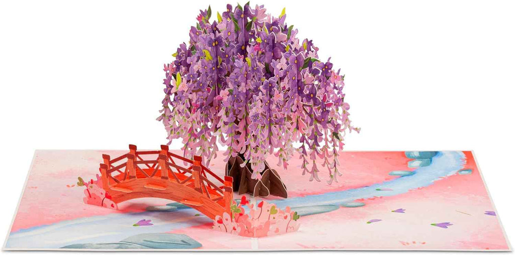 Wisteria 3D Pop-Up-Karte – umweltfreundlich, aus recycelten Materialien