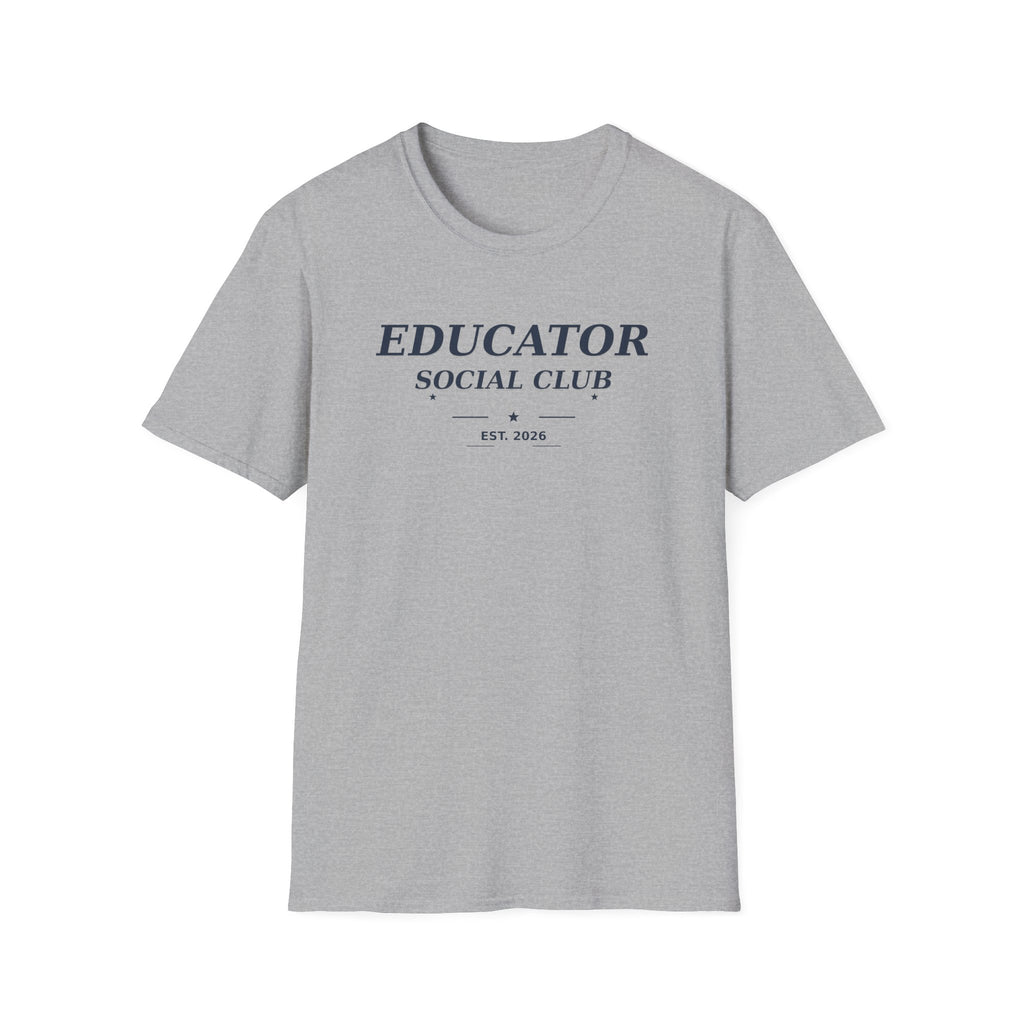 Teacher Graphic Tee Unisex — Classroom Social Club Vintage Comfort T-Shirt 6 phrases 6 different colors