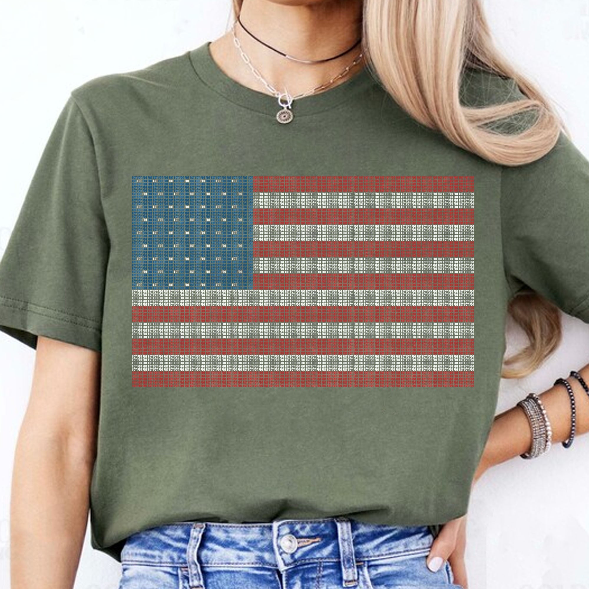 Dezentes FDT-USA-Flagge-Shirt | USA-Flagge-Shirt zum 4. Juli | Anti-Trump Politisches Shirt | Independence Day Shirt 682549