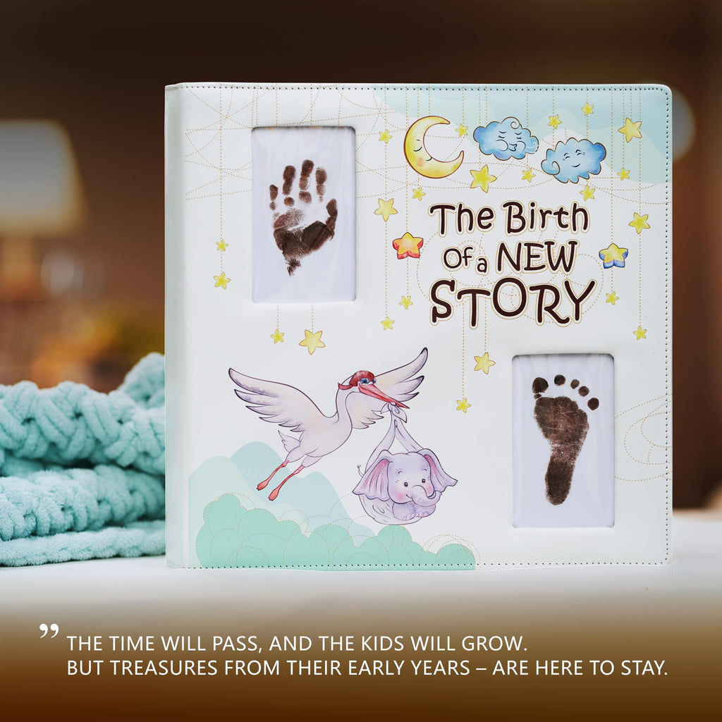 Keepsake Baby Memory Book — Leather-Bound Milestone Journal for Boys & Girls