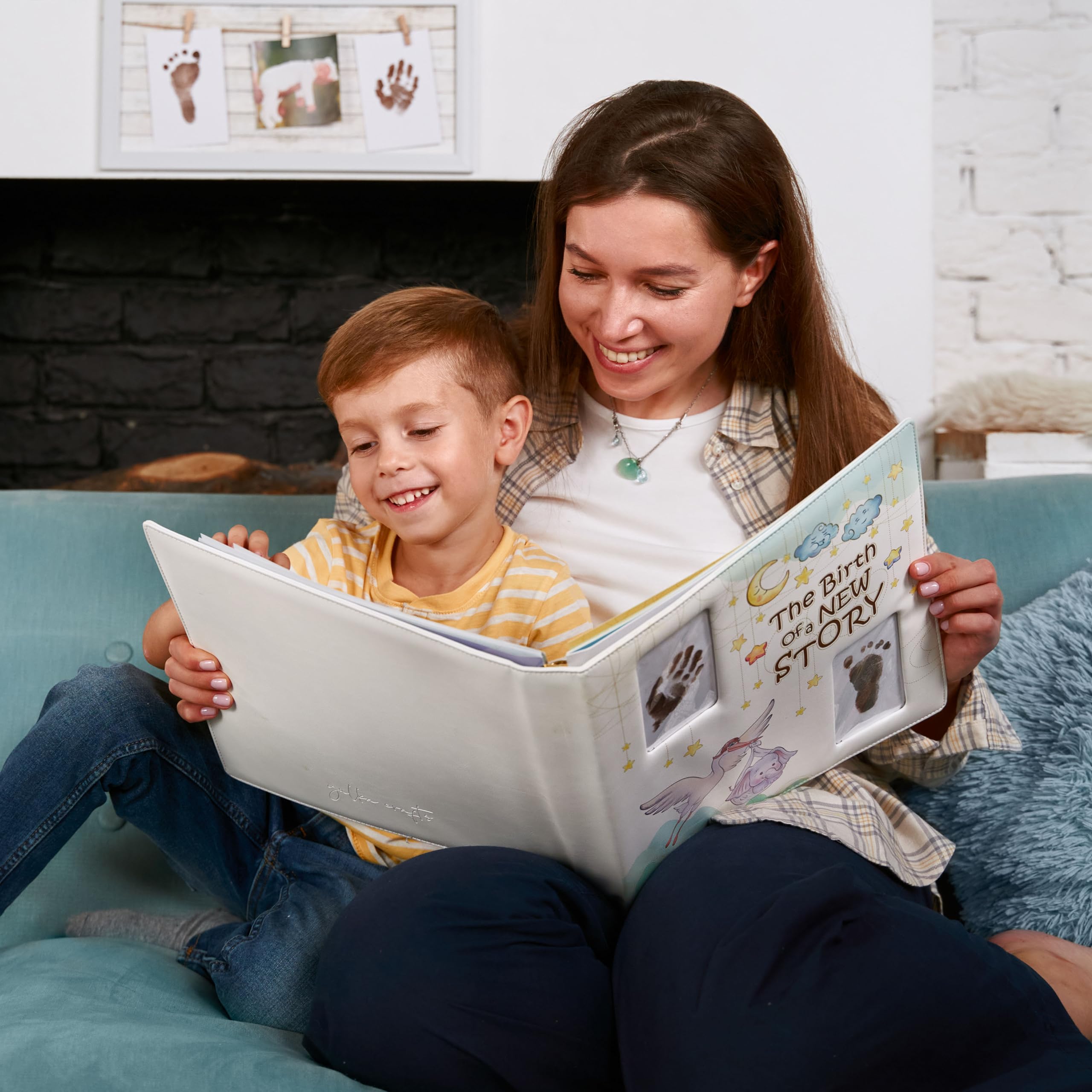 Keepsake Baby Memory Book — Leather-Bound Milestone Journal for Boys & Girls