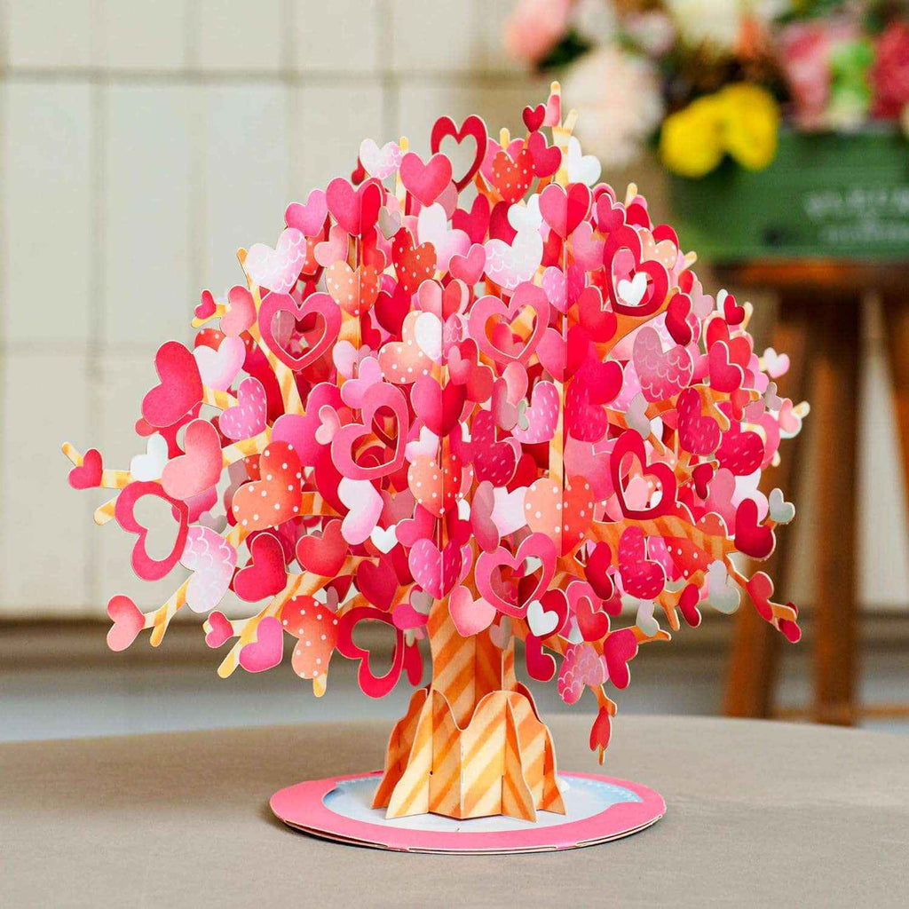 Herzbaum überdimensionale Pop-up-Karte mit Erinnerungsstück