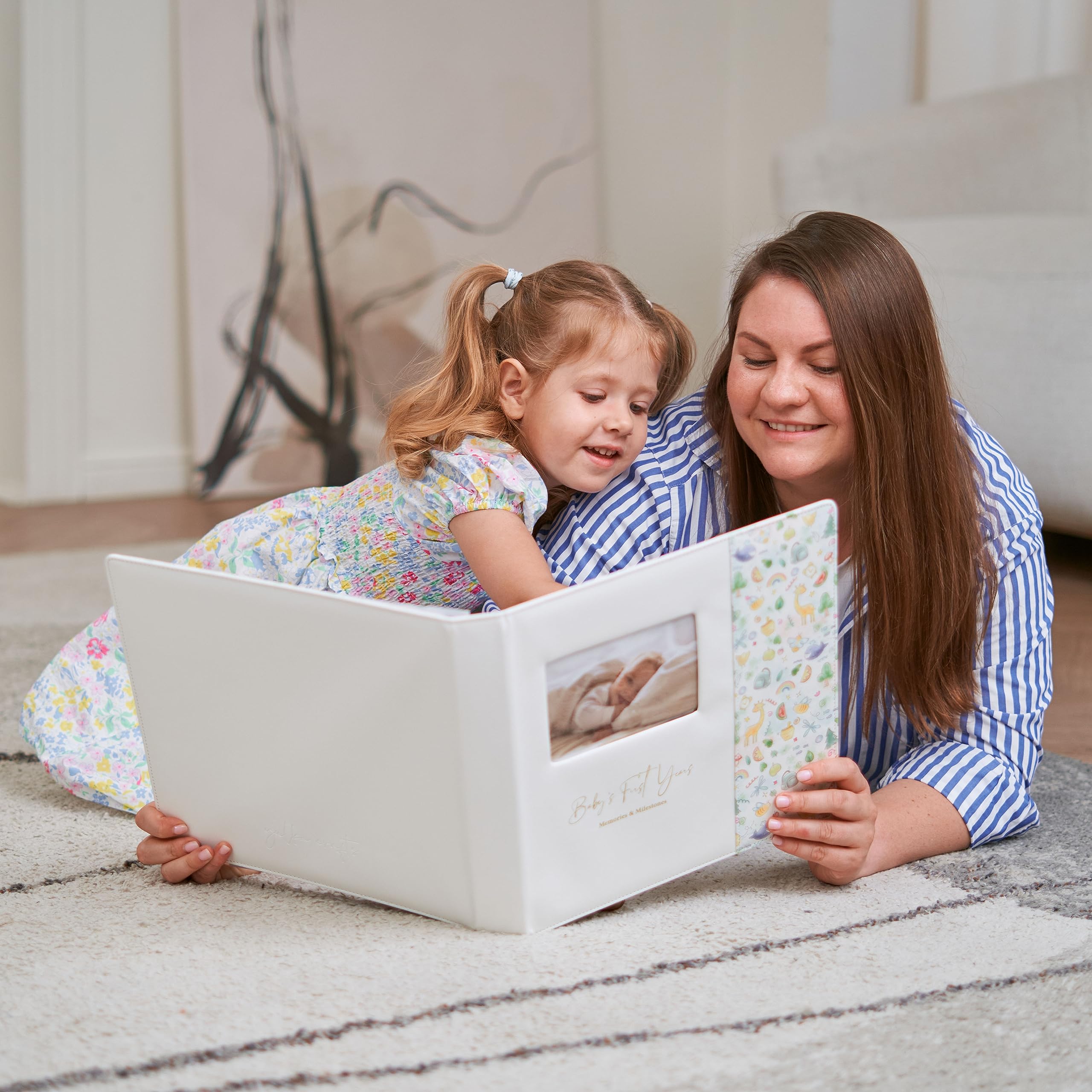 Keepsake Baby Memory Book — Leather-Bound Milestone Journal for Boys & Girls