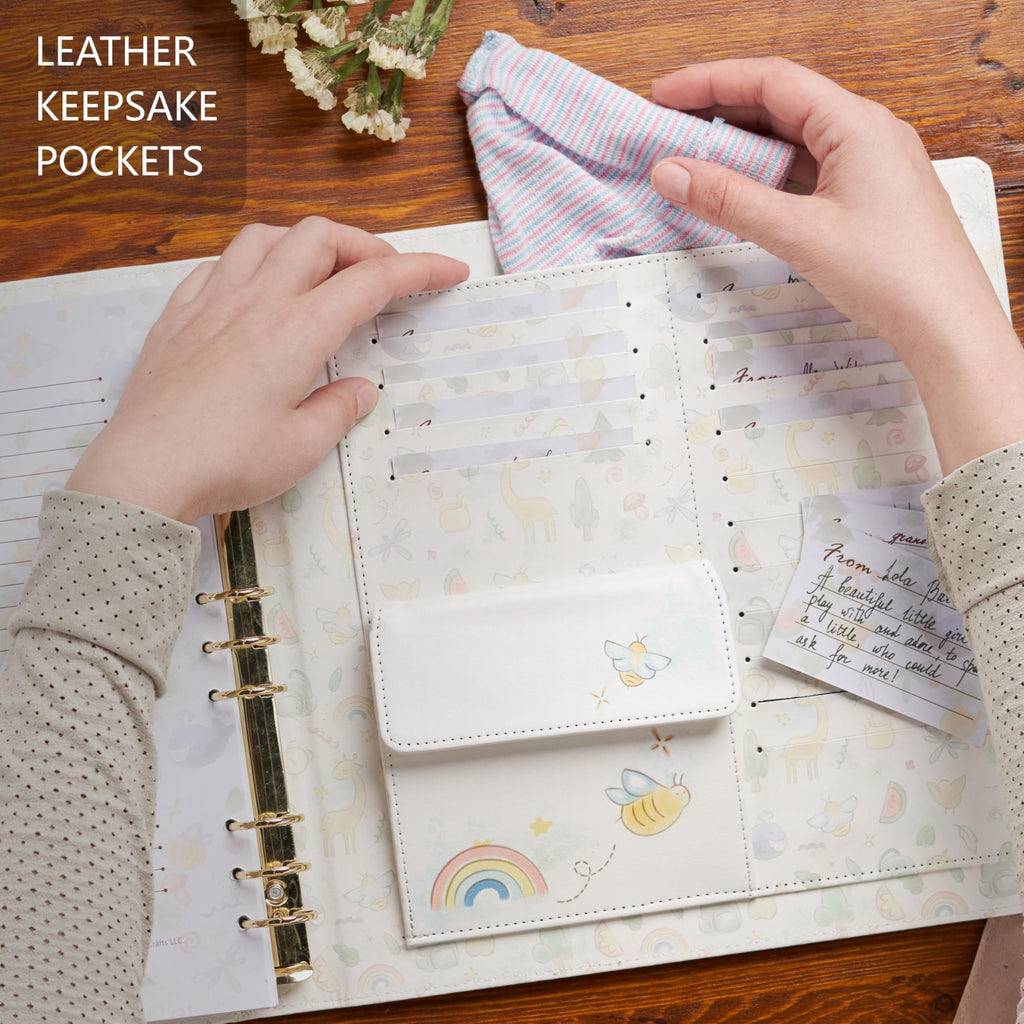 Keepsake Baby Memory Book — Leather-Bound Milestone Journal for Boys & Girls