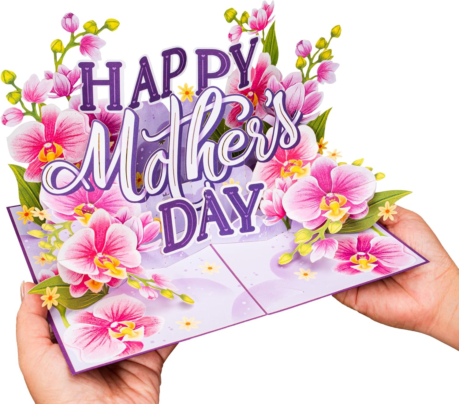 Happy Mother's Day Orchids 3D Pop Up Card – 5" x 7"
