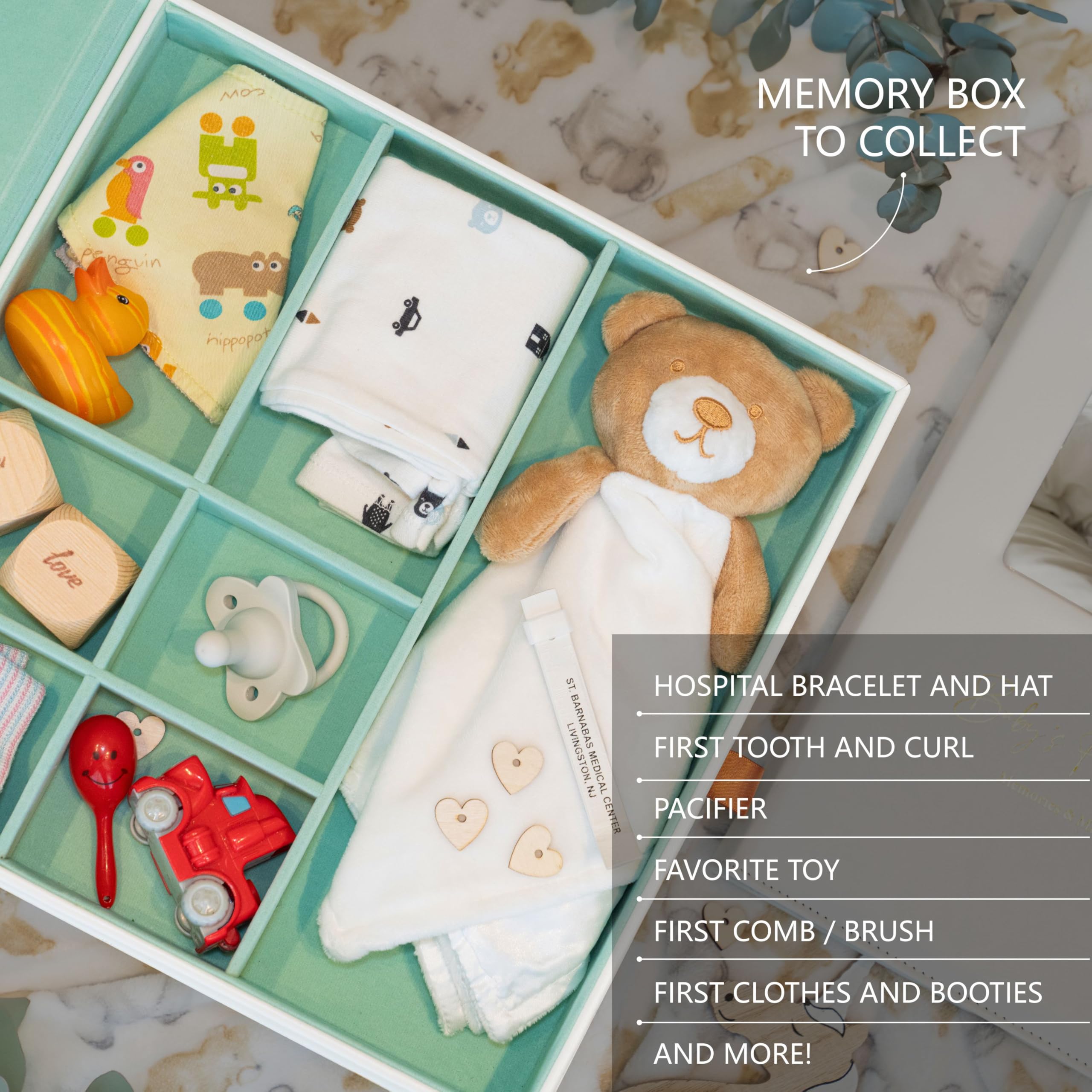 Keepsake Baby Memory Book — Leather-Bound Milestone Journal for Boys & Girls