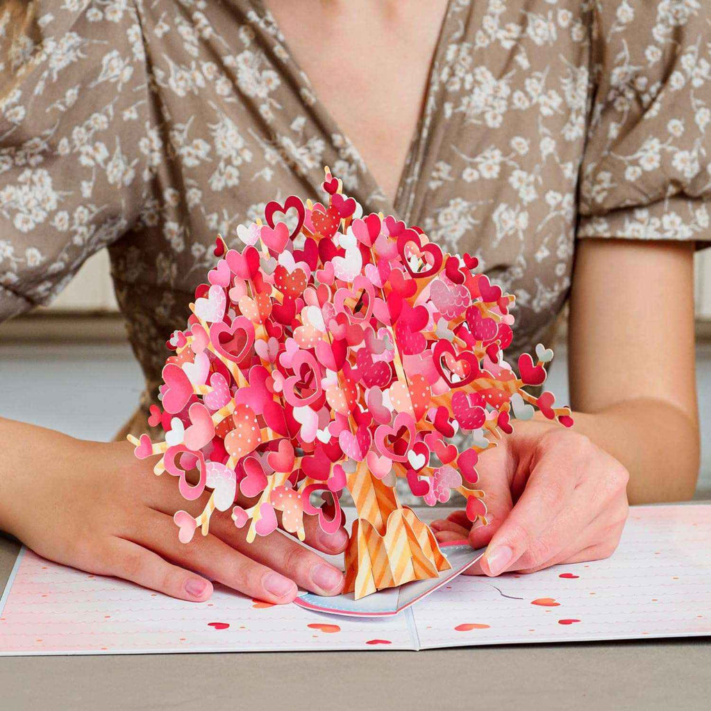 Herzbaum überdimensionale Pop-up-Karte mit Erinnerungsstück