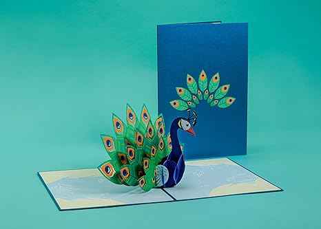 Pfau-Pop-Up-Karte