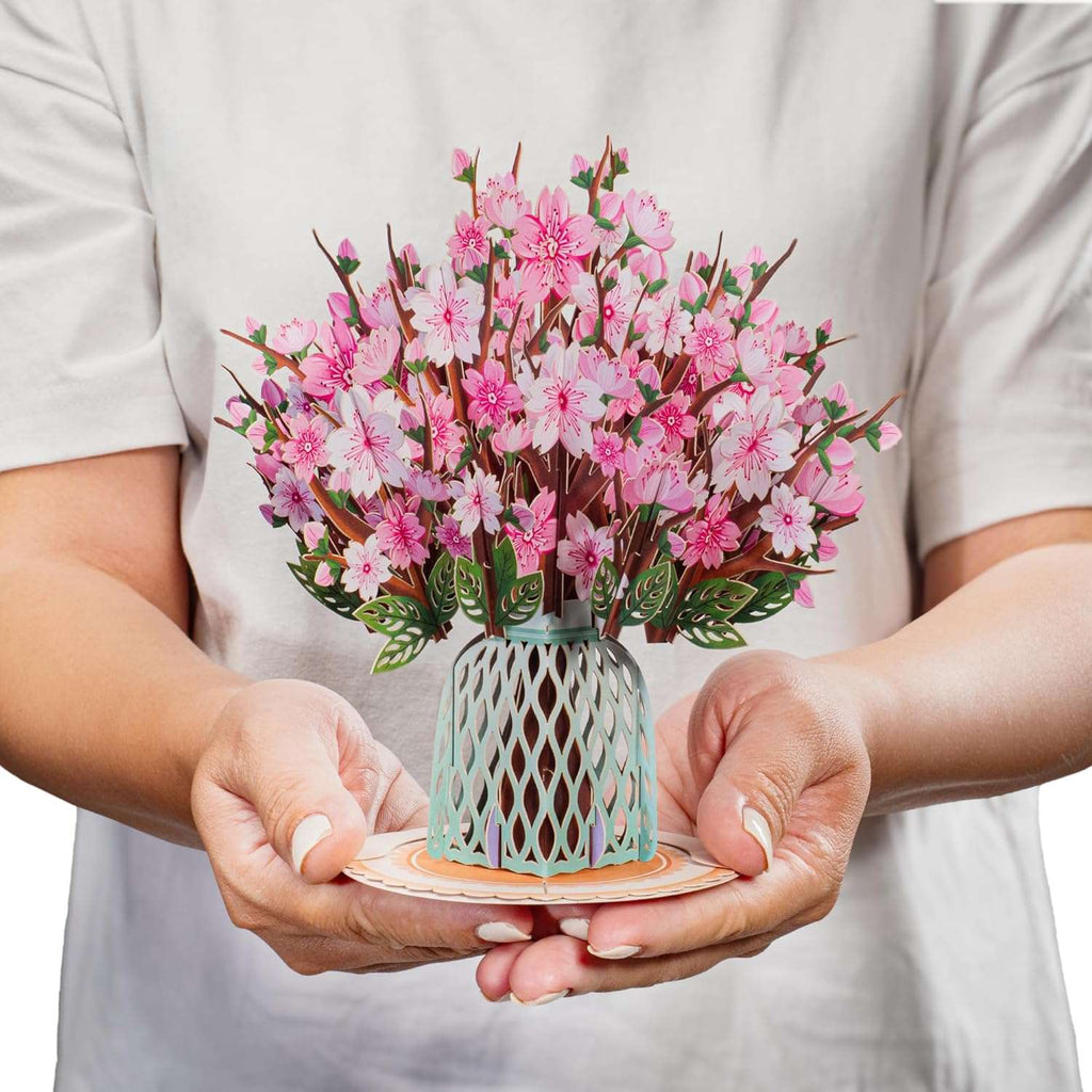 Überdimensionale Pop-up-Karte Kirschblüte mit Erinnerungsstück