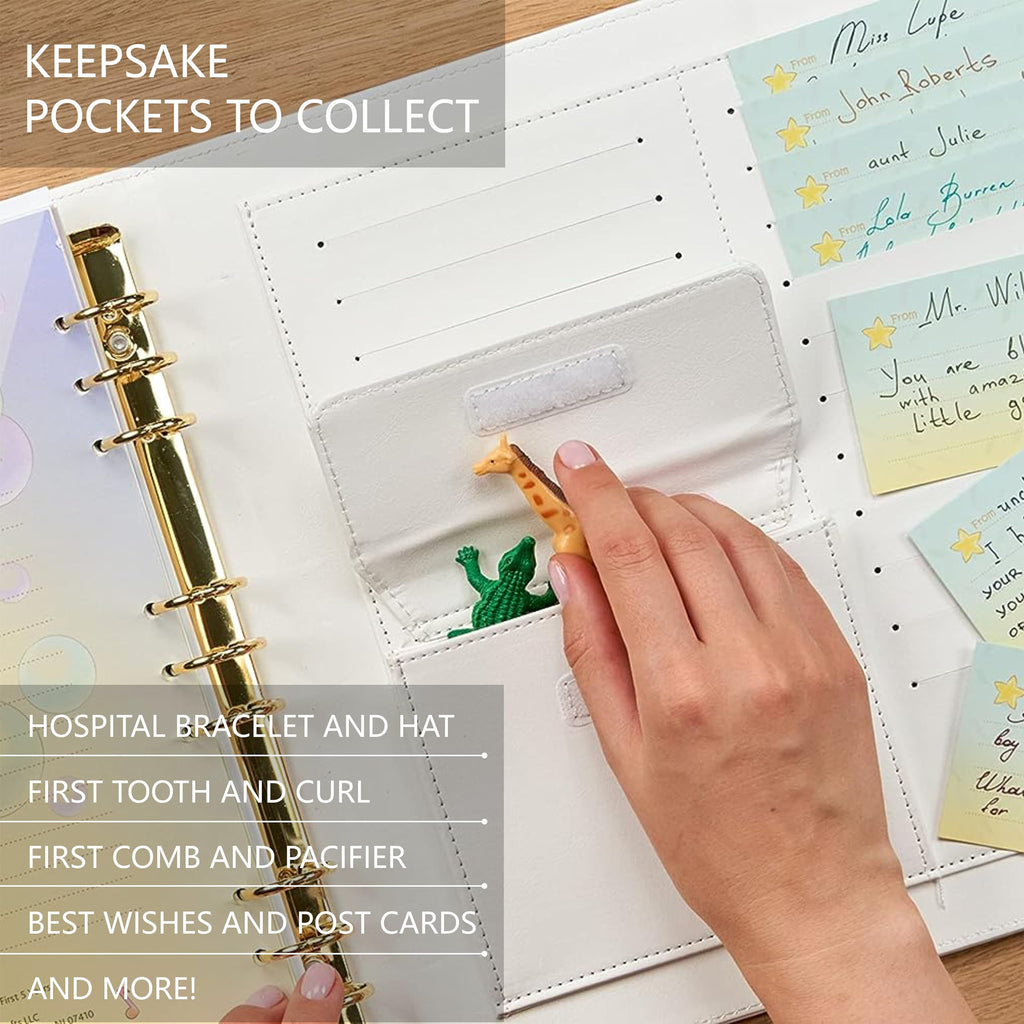Keepsake Baby Memory Book — Leather-Bound Milestone Journal for Boys & Girls