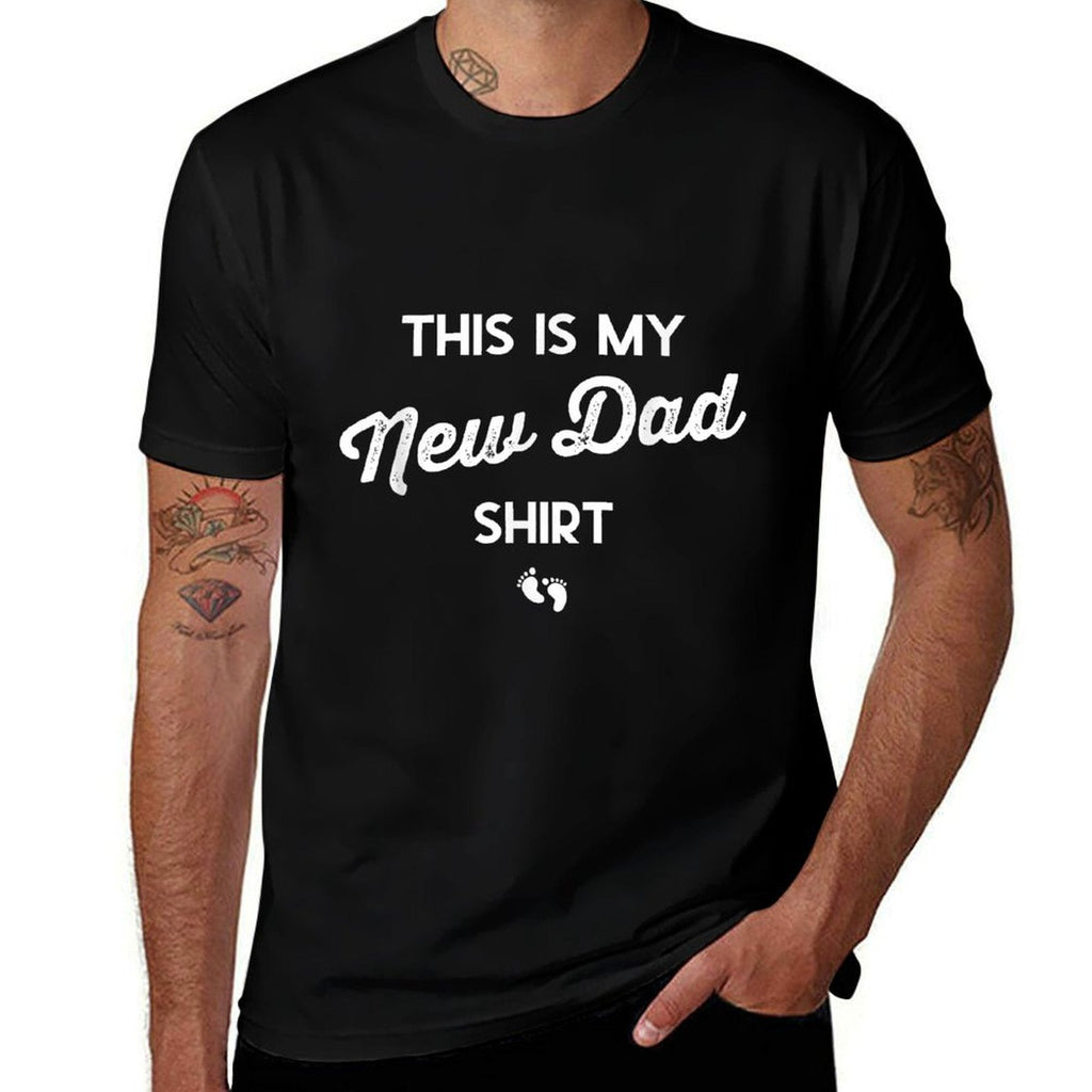 Geschenke für werdende Väter – „This Is My New Dad“ – farbechtes T-Shirt