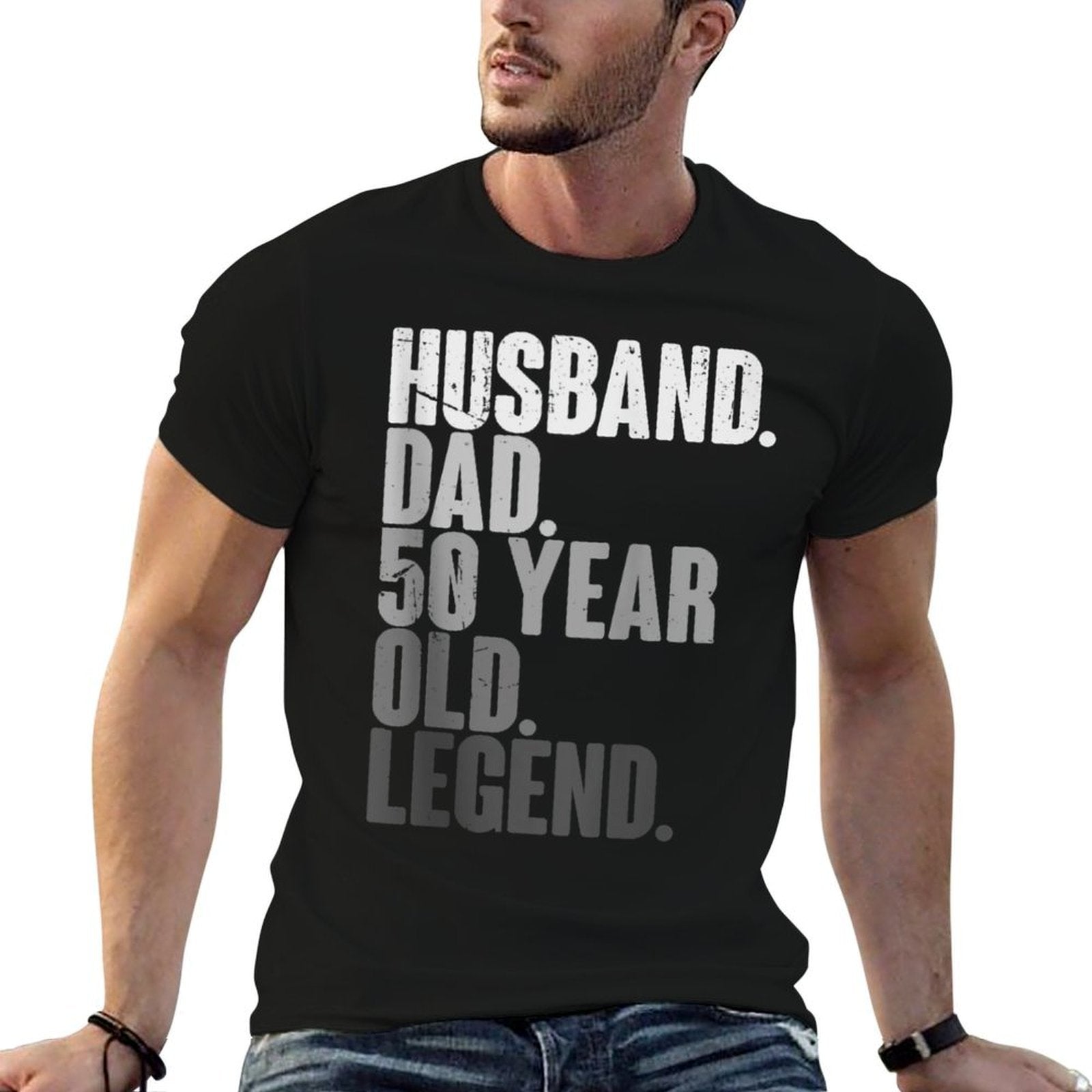 Funny 50th Birthday Decoration Gift Husband Vintage Dad 1973  Summer-ready Fabric T-Shirt