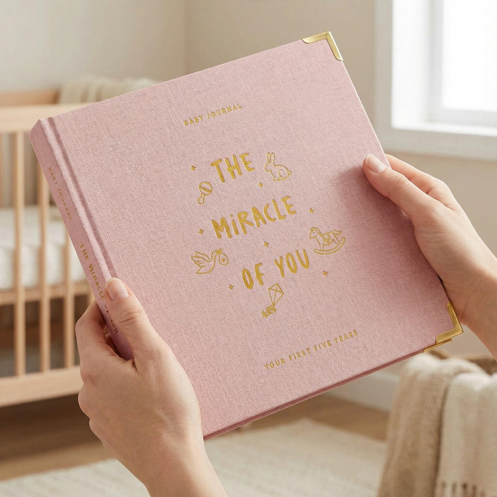 Keepsake Baby Memory Book for Boys and Girls – Timeless First 5 Year Baby Book – Neutral Journal Scrapbook or Photo Album - Record a Milestone for Every Event from Birth to Age 5