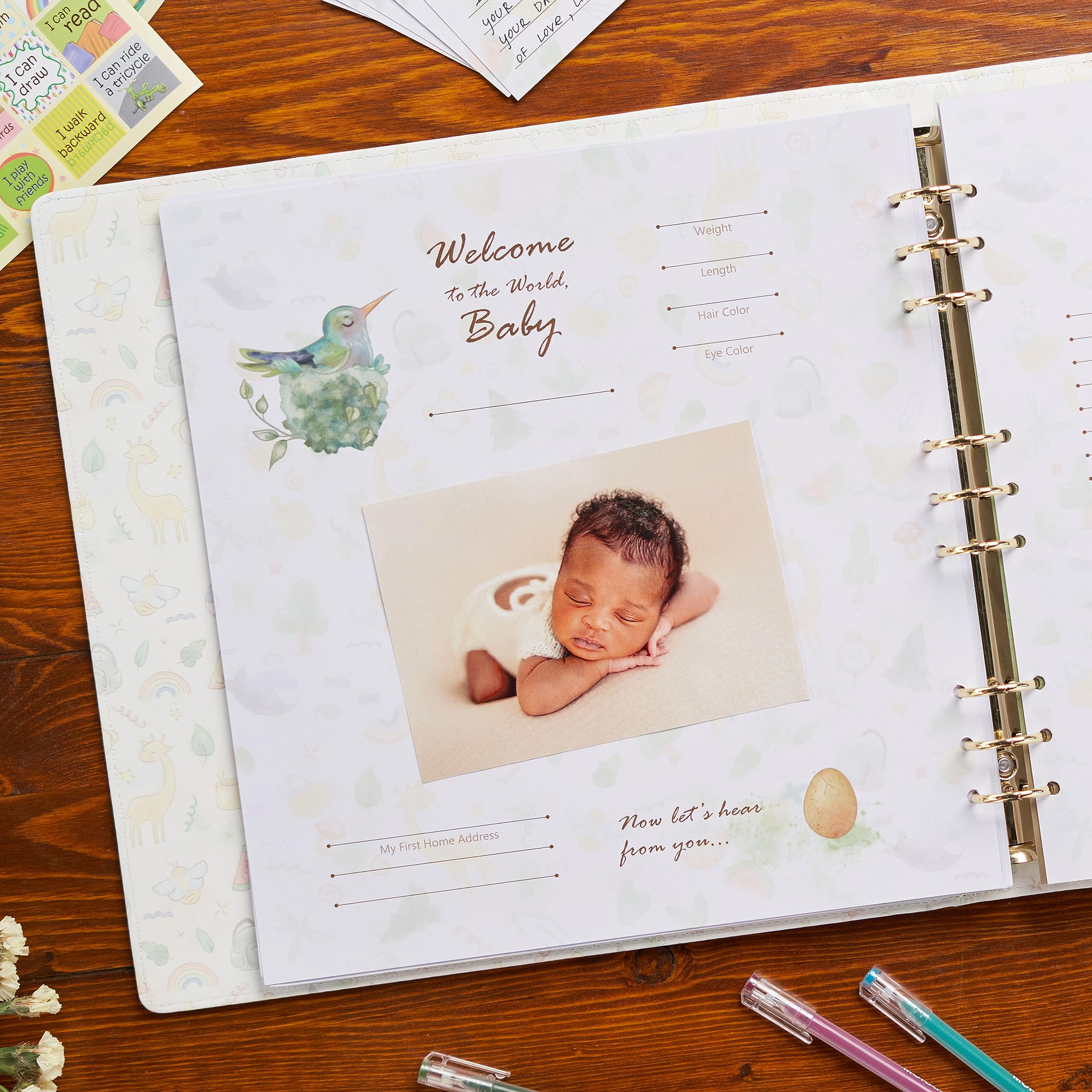 Keepsake Baby Memory Book — Leather-Bound Milestone Journal for Boys & Girls