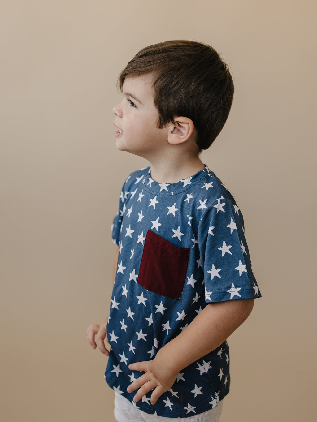 Navy Stars 4th of July Bambus-Taschen-T-Shirt
