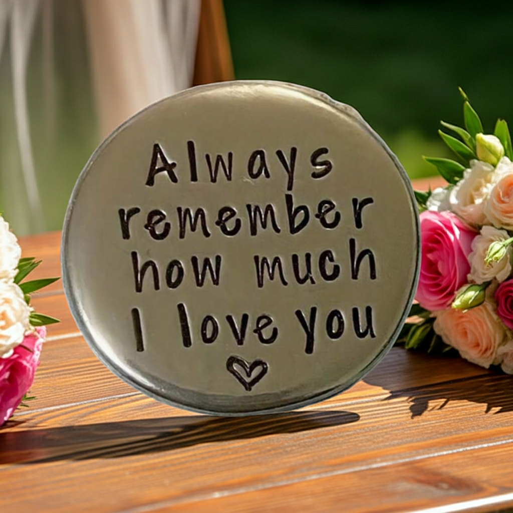 "Vergiss niemals, wie sehr ich dich liebe" Taschen-Glücksbringer – Romantisches Andenken-Geschenk