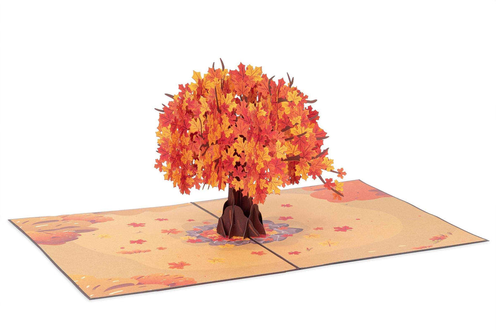 Herbstbaum-Pop-Up-Karte