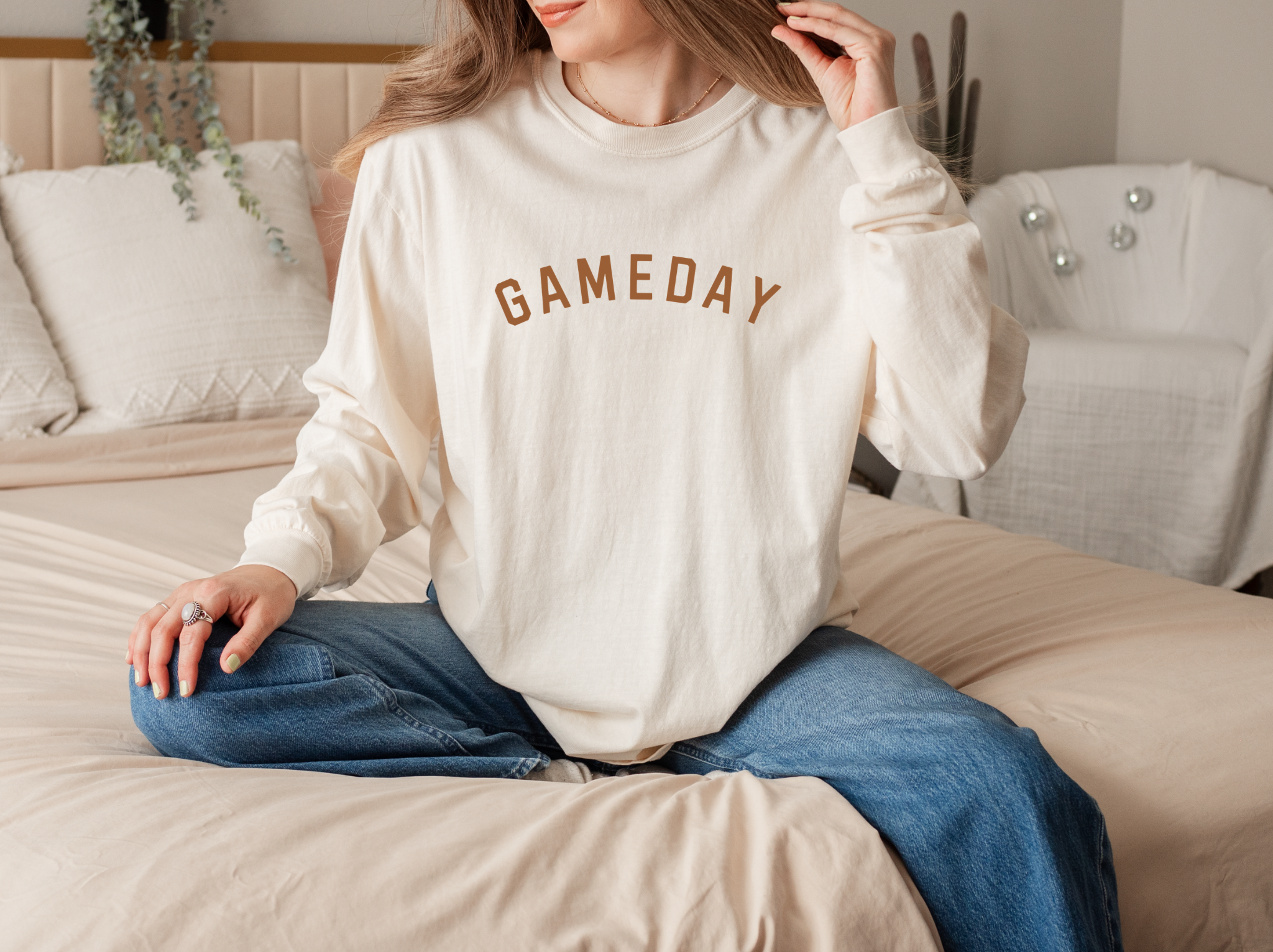 Erwachsenes „Gameday“ Crew Comfort Colors Langarm-T-Shirt