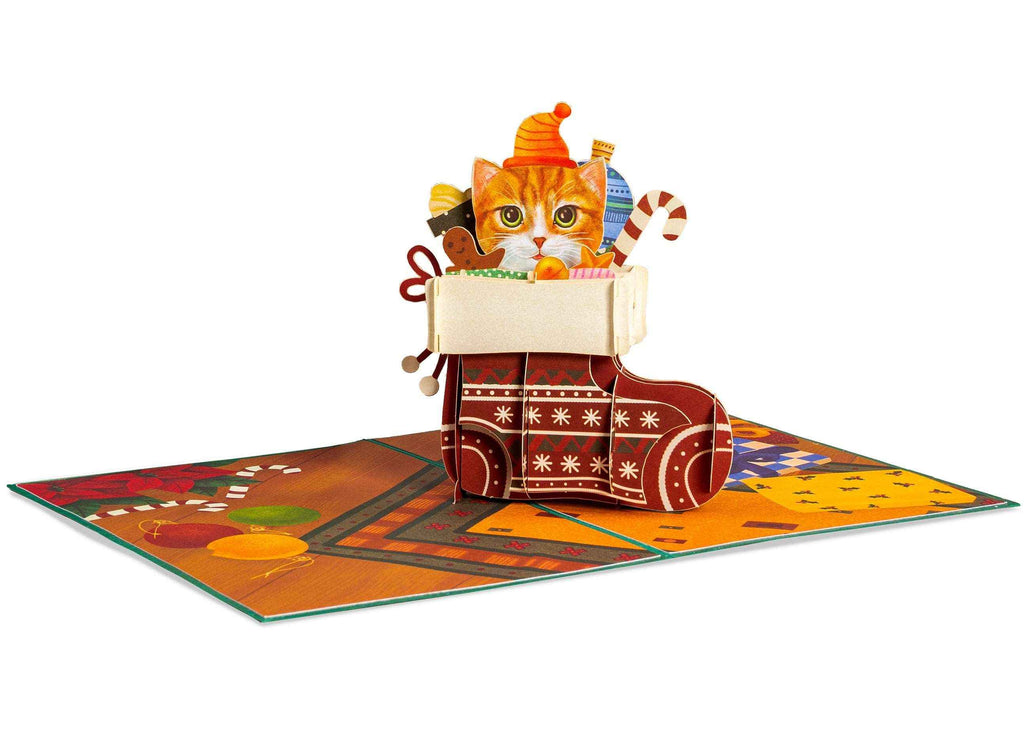 Weihnachtskarte Katze Pop-up